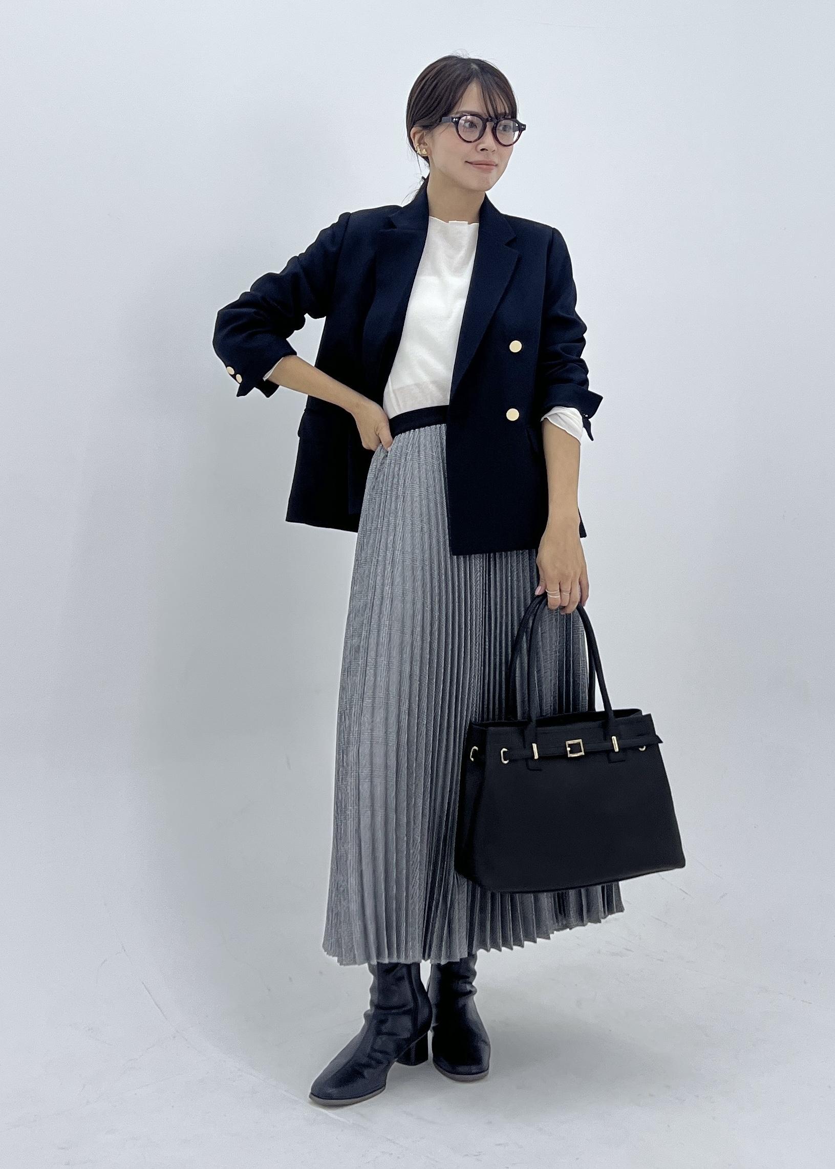 ROPE' PICNICのレディハンサムシリーズ ウールライク金ボタンジャケット(総裏地)/セットアップ対応を使ったコーディネートを紹介します。｜Rakuten Fashion(楽天ファッション／旧楽天ブランドアベニュー)6470052