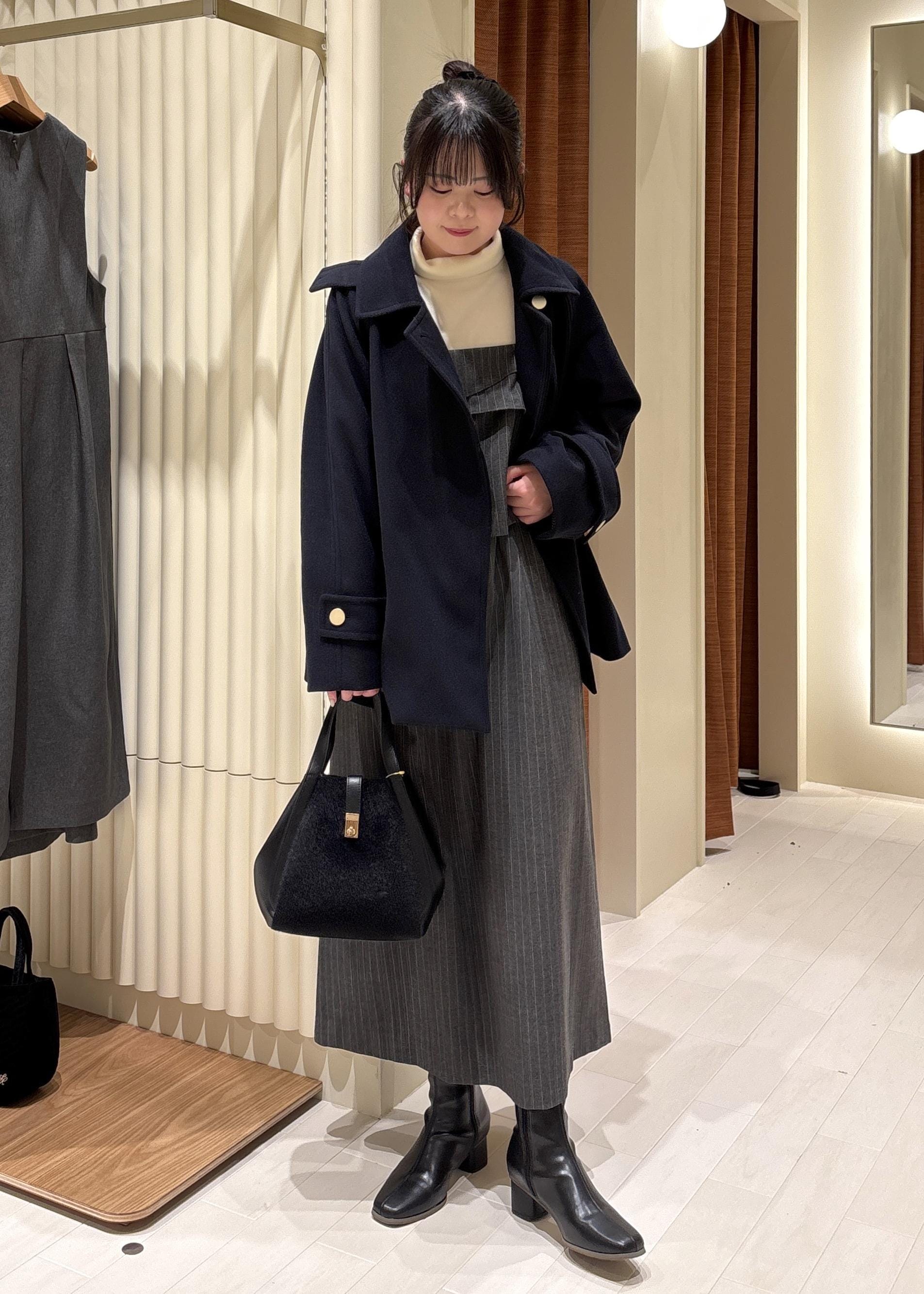 ROPE' PICNICのジャージーメルトンシリーズ 金ボタンミドル丈コート/リンクコーデを使ったコーディネートを紹介します。｜Rakuten Fashion(楽天ファッション／旧楽天ブランドアベニュー)6470079