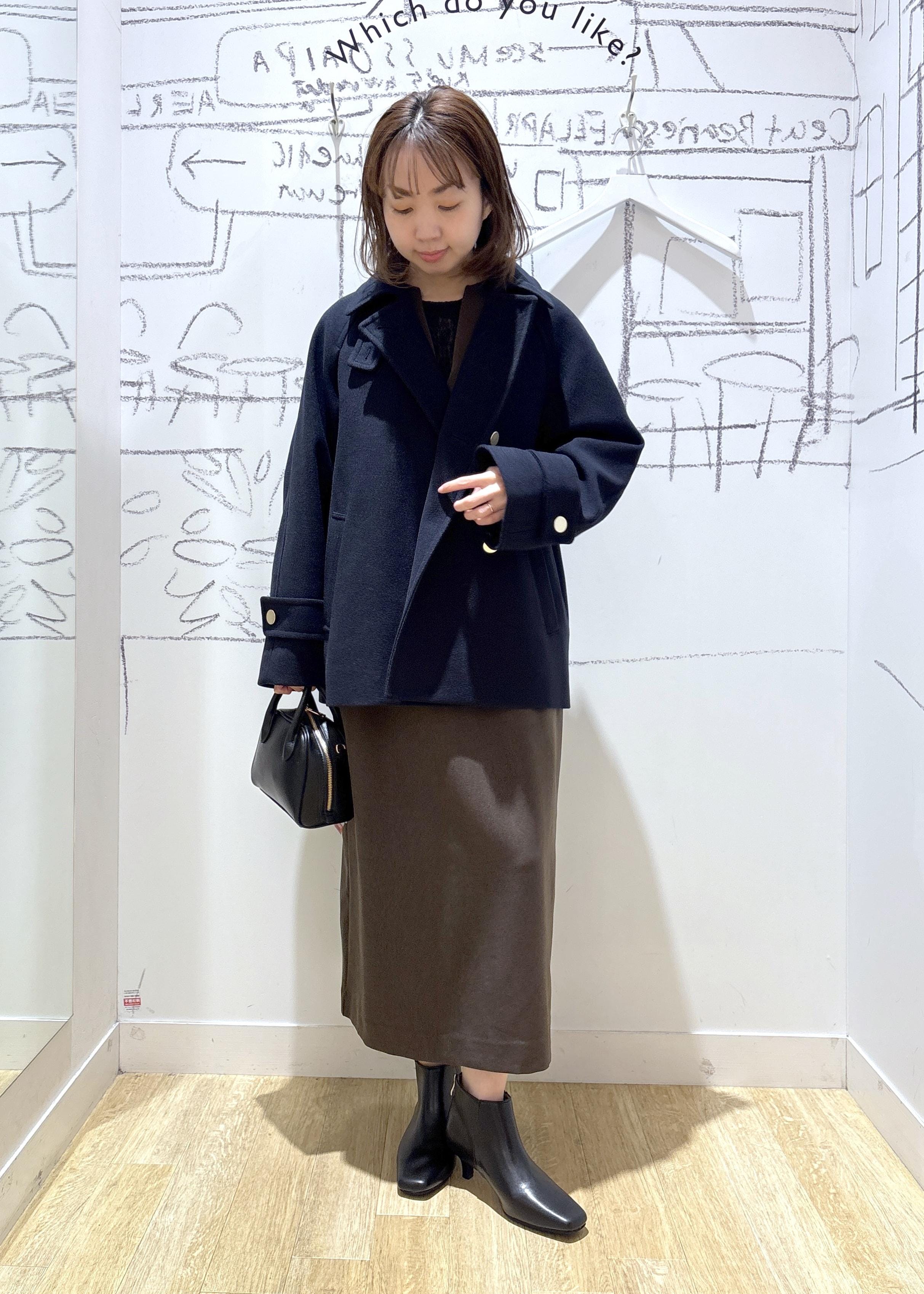 ROPE' PICNICのジャージーメルトンシリーズ 金ボタンミドル丈コート/リンクコーデを使ったコーディネートを紹介します。｜Rakuten Fashion(楽天ファッション／旧楽天ブランドアベニュー)6470111