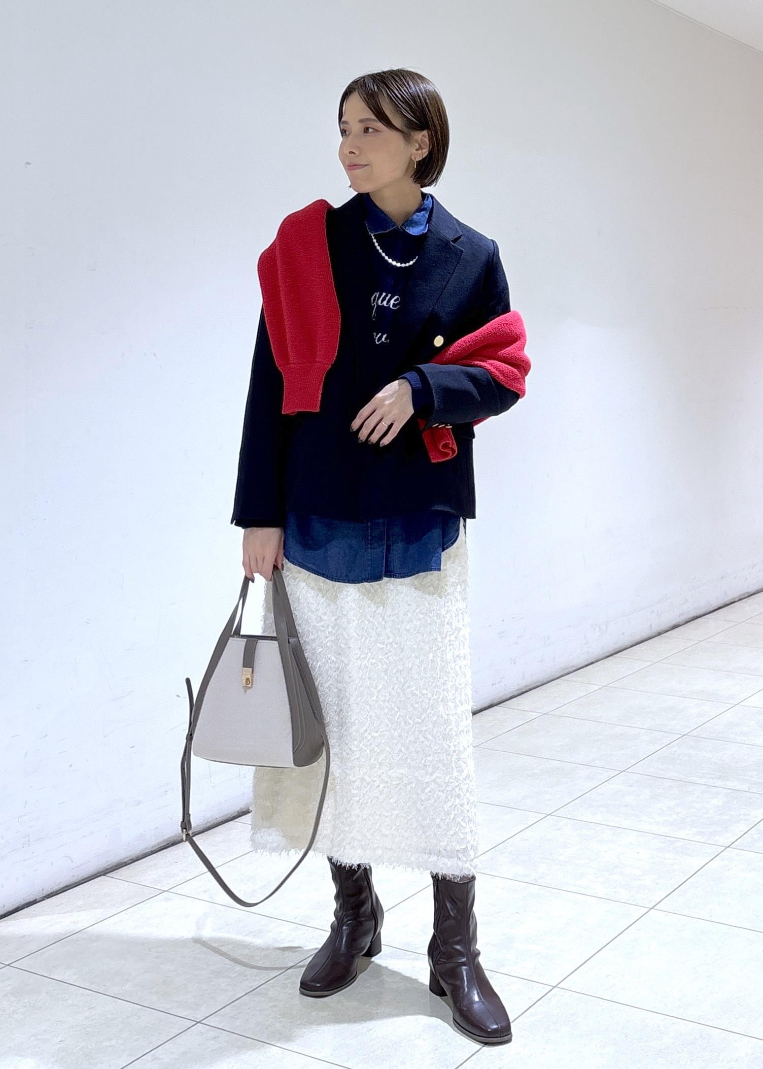 ROPE' PICNICのレディハンサムシリーズ ウールライク金ボタンジャケット(総裏地)/セットアップ対応を使ったコーディネートを紹介します。｜Rakuten Fashion(楽天ファッション／旧楽天ブランドアベニュー)6470081