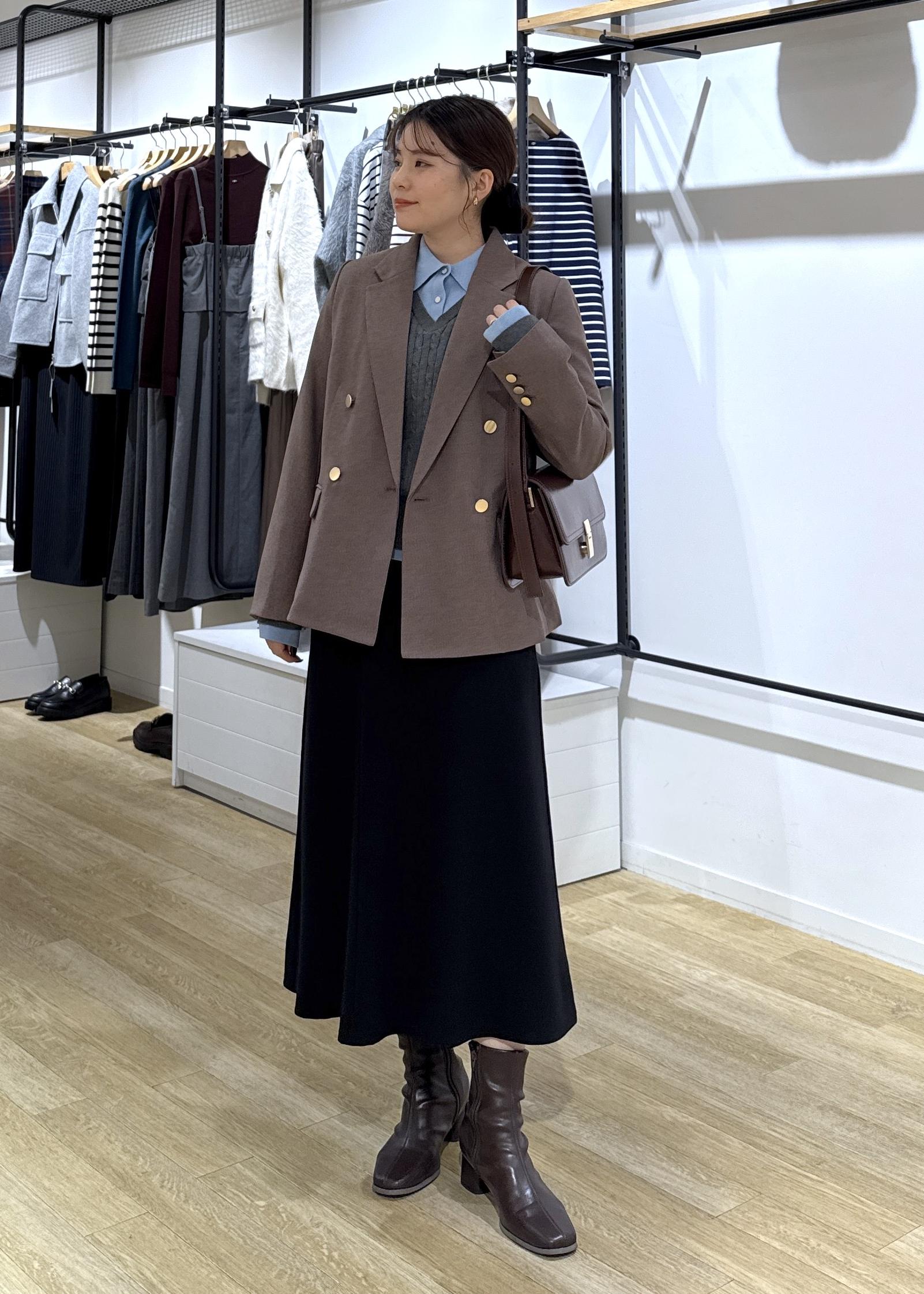 ROPE' PICNICのレディハンサムシリーズ ウールライク金ボタンジャケット(総裏地)/セットアップ対応を使ったコーディネートを紹介します。｜Rakuten Fashion(楽天ファッション／旧楽天ブランドアベニュー)6470082