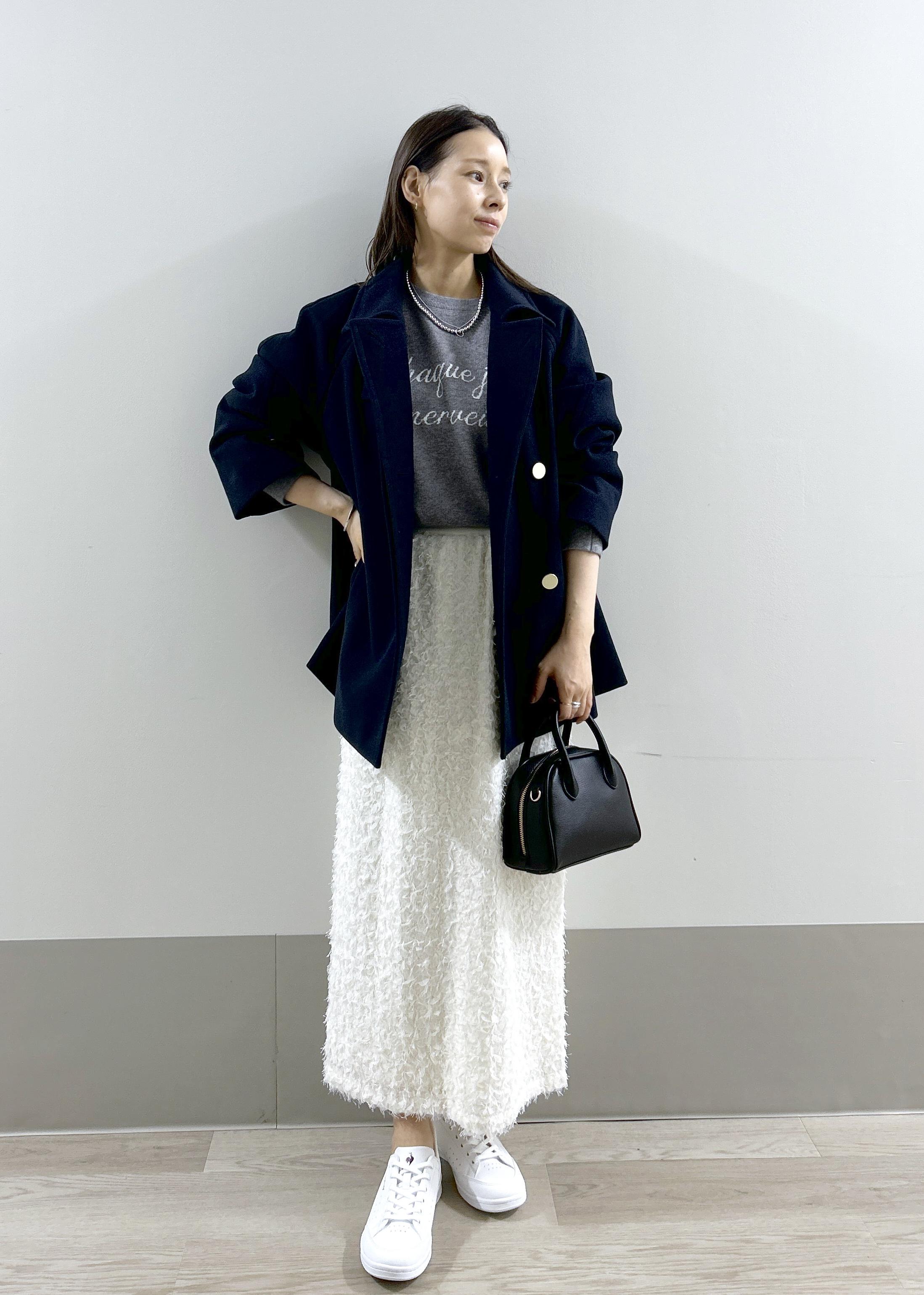 ROPE' PICNICのジャージーメルトンシリーズ 金ボタンミドル丈コート/リンクコーデを使ったコーディネートを紹介します。｜Rakuten Fashion(楽天ファッション／旧楽天ブランドアベニュー)6470146