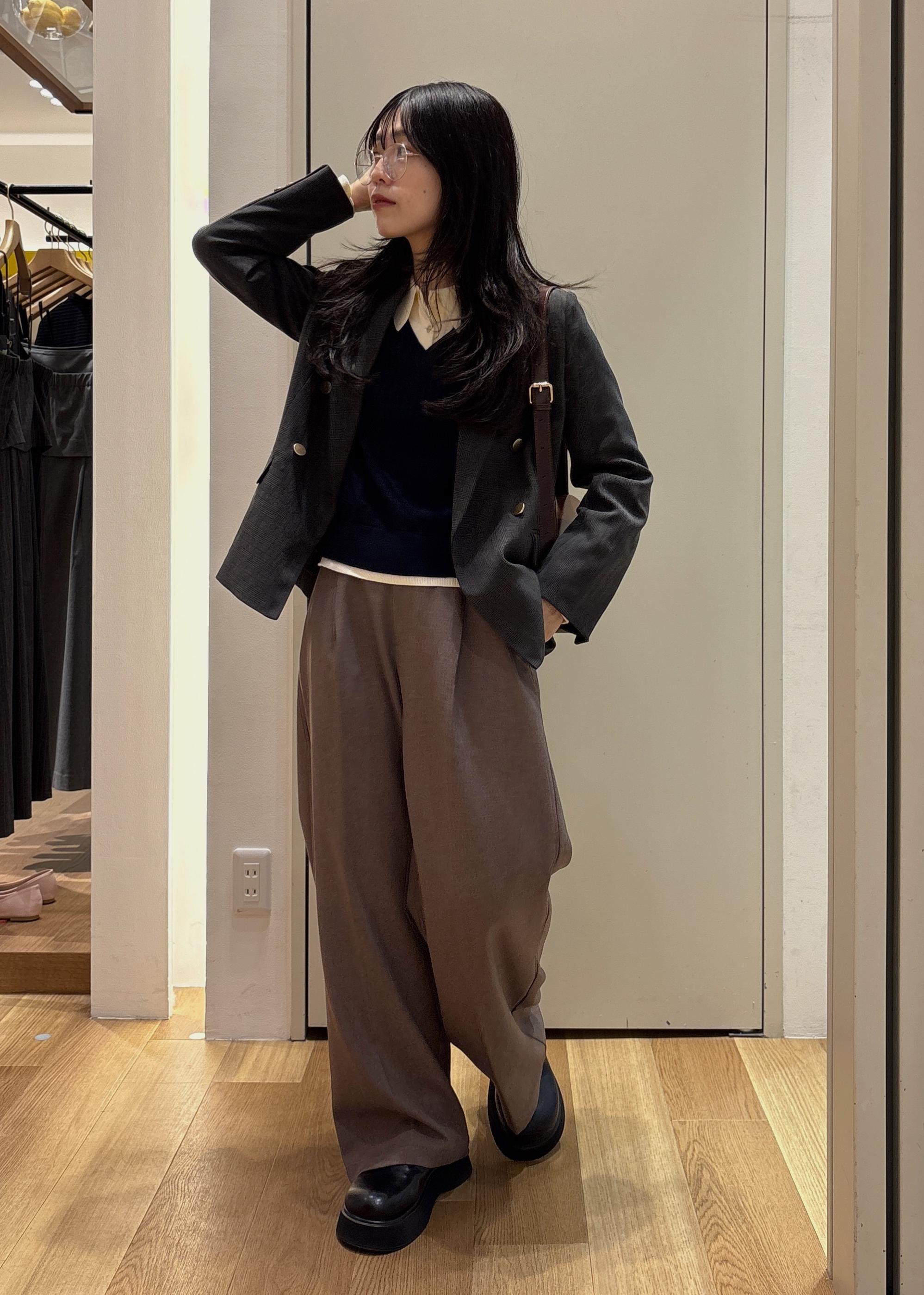 ROPE' PICNICのレディハンサムシリーズ ウールライク金ボタンジャケット(総裏地)/セットアップ対応を使ったコーディネートを紹介します。｜Rakuten Fashion(楽天ファッション／旧楽天ブランドアベニュー)6470086