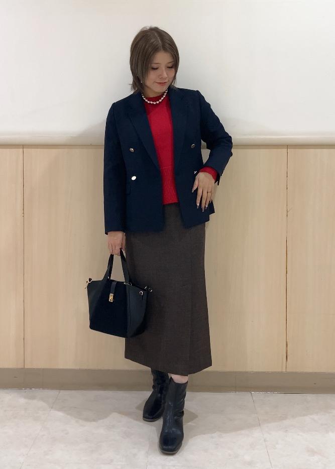 ROPE' PICNICのレディハンサムシリーズ ウールライク金ボタンジャケット(総裏地)/セットアップ対応を使ったコーディネートを紹介します。｜Rakuten Fashion(楽天ファッション／旧楽天ブランドアベニュー)6470151