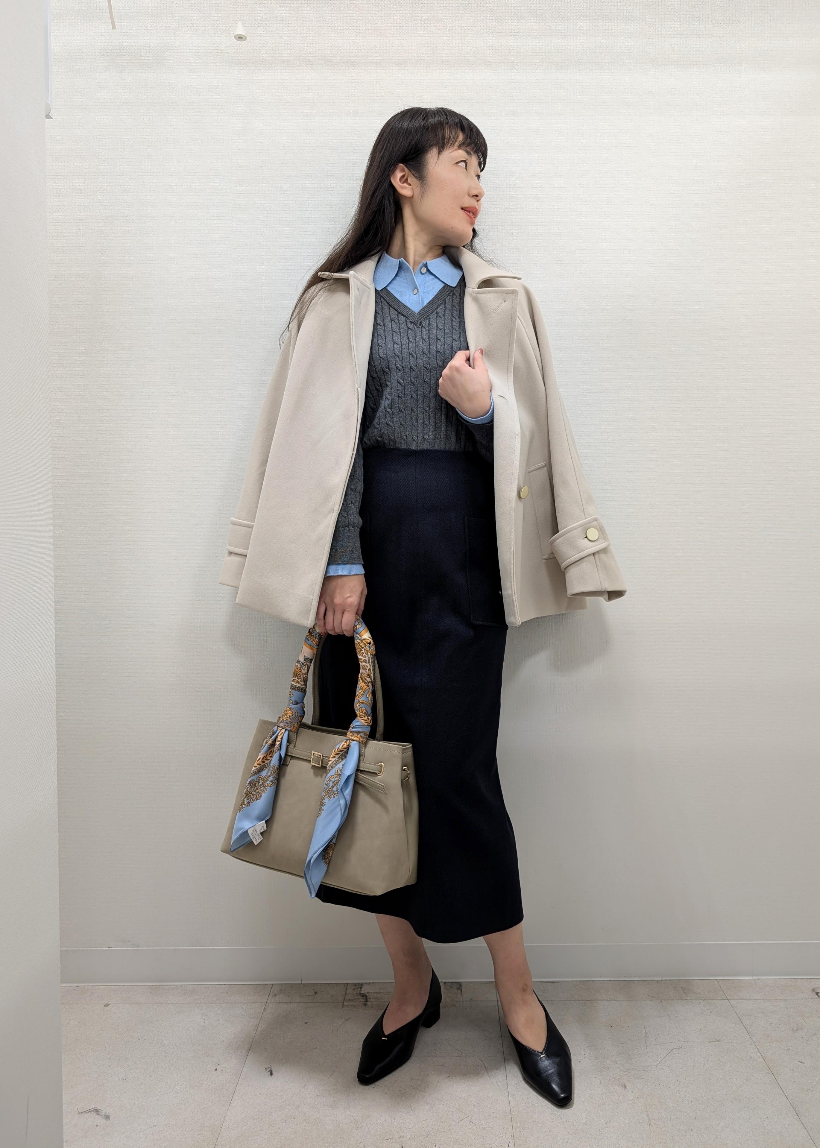 ROPE' PICNICのジャージーメルトンシリーズ 金ボタンミドル丈コート/リンクコーデを使ったコーディネートを紹介します。｜Rakuten Fashion(楽天ファッション／旧楽天ブランドアベニュー)6470177
