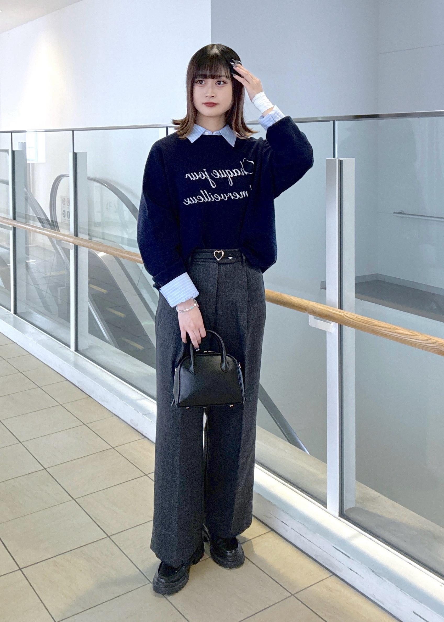 ROPE' PICNICのスウェットライクロゴニットプルオーバーを使ったコーディネートを紹介します。｜Rakuten Fashion(楽天ファッション／旧楽天ブランドアベニュー)6470187