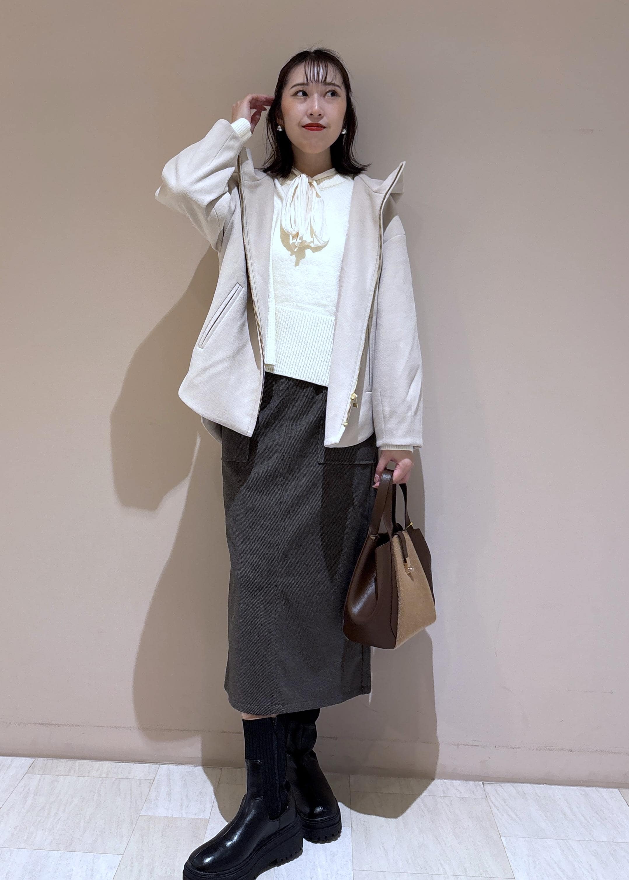 ROPE' PICNICのジャージーメルトンシリーズ ジップアップフーデッドコート/無地・チェック/リンクコーデを使ったコーディネートを紹介します。｜Rakuten Fashion(楽天ファッション／旧楽天ブランドアベニュー)6470188