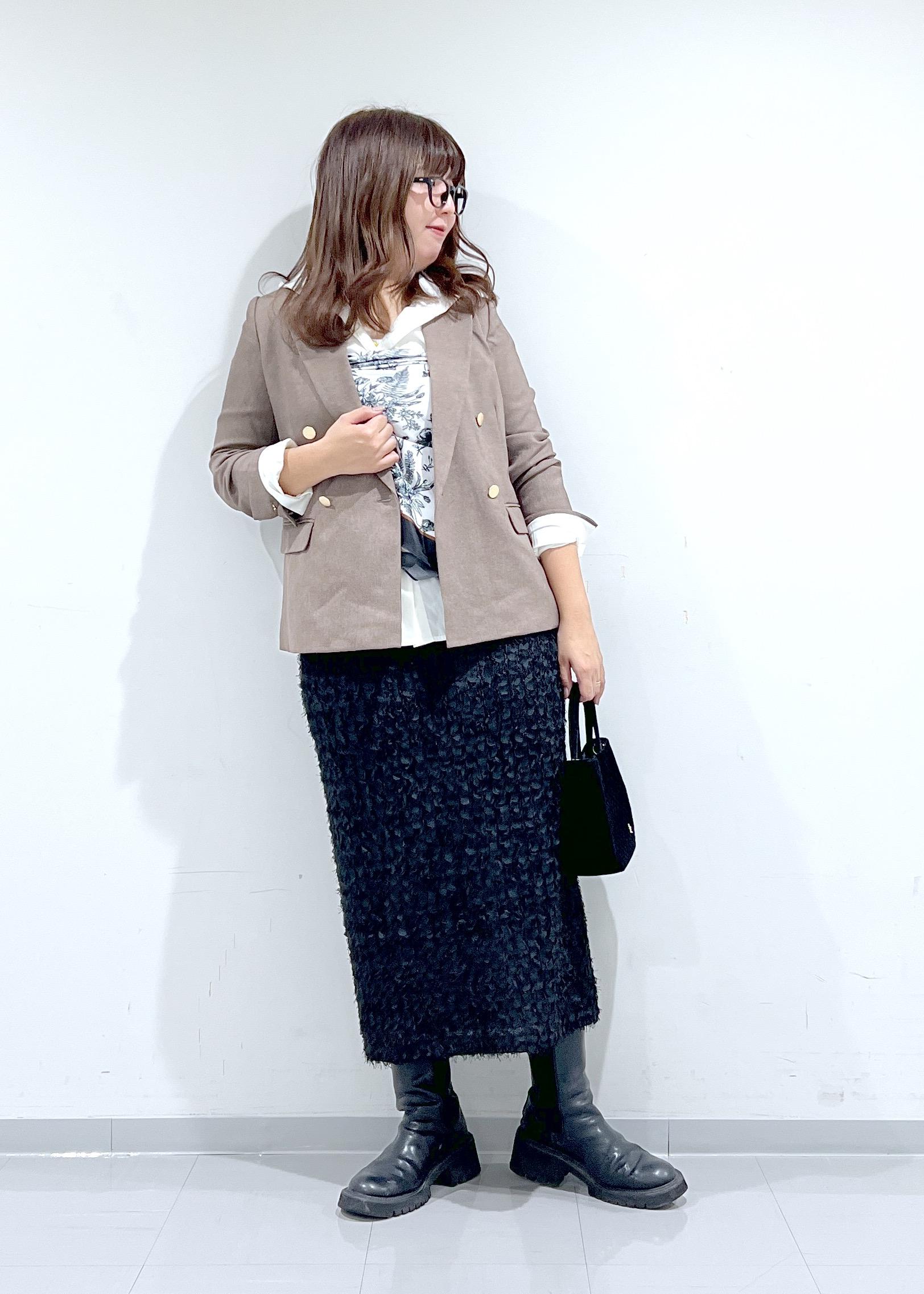 ROPE' PICNICのレディハンサムシリーズ ウールライク金ボタンジャケット(総裏地)/セットアップ対応を使ったコーディネートを紹介します。｜Rakuten Fashion(楽天ファッション／旧楽天ブランドアベニュー)6470191