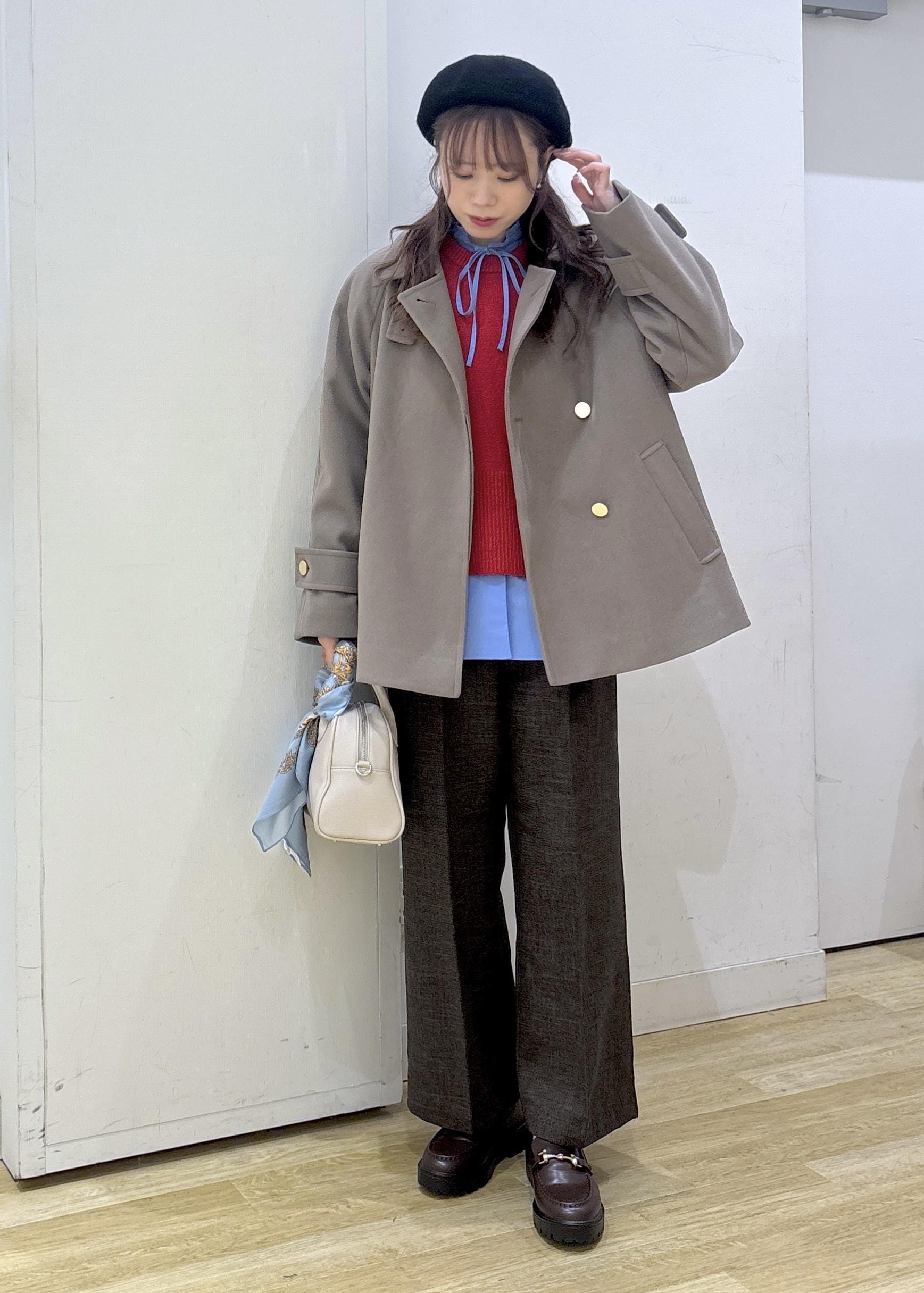 ROPE' PICNICのジャージーメルトンシリーズ 金ボタンミドル丈コート/リンクコーデを使ったコーディネートを紹介します。｜Rakuten Fashion(楽天ファッション／旧楽天ブランドアベニュー)6470178