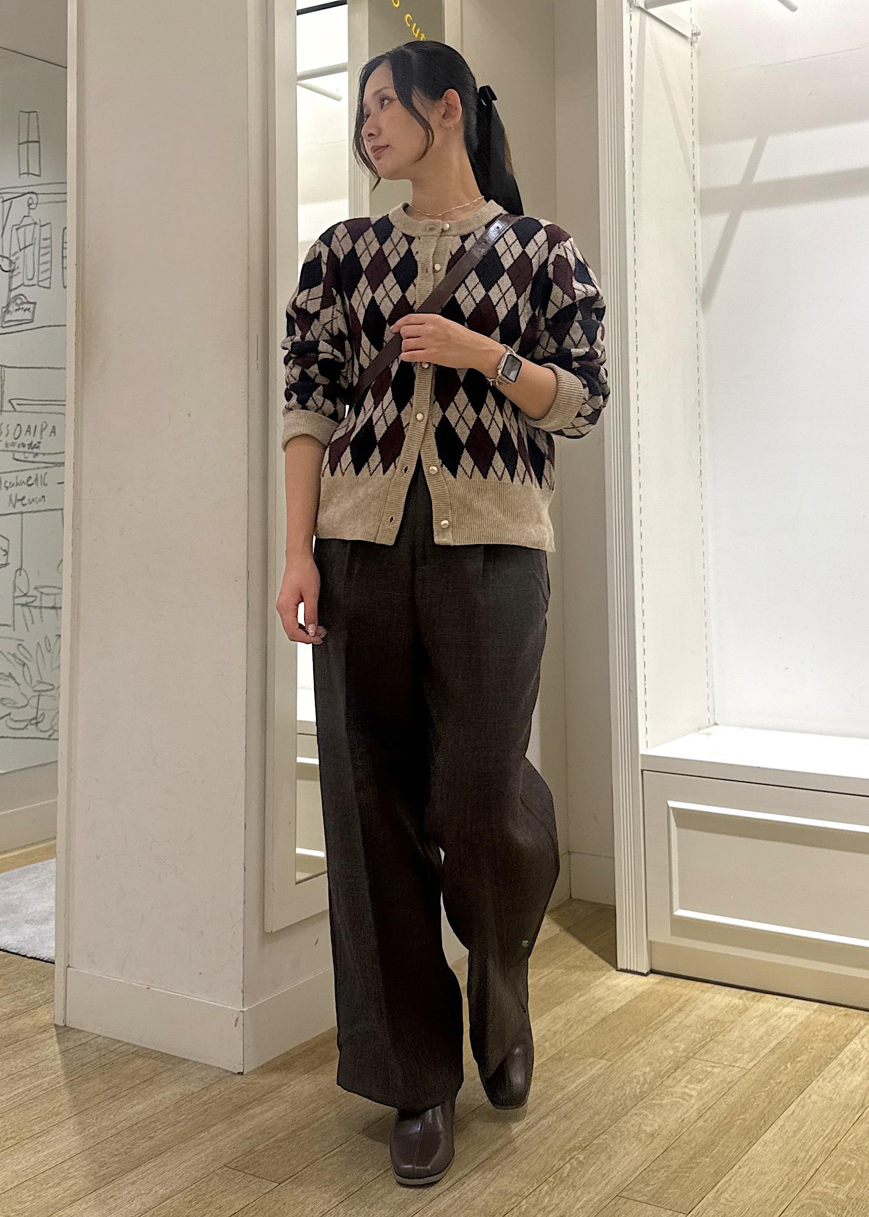 ROPE' PICNICのアーガイル柄アソートカーディガンを使ったコーディネートを紹介します。｜Rakuten Fashion(楽天ファッション／旧楽天ブランドアベニュー)6470208