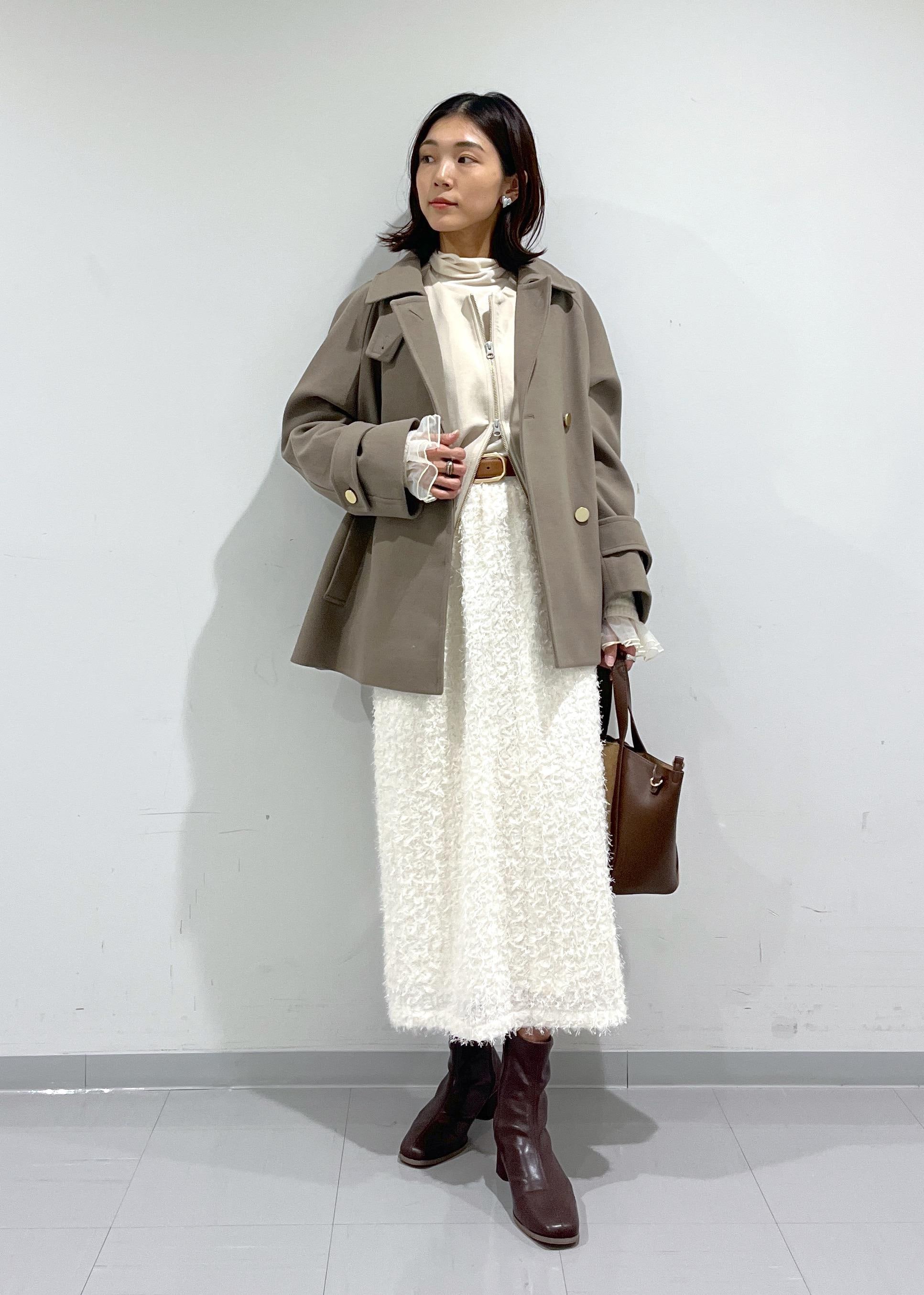 ROPE' PICNICのジャージーメルトンシリーズ 金ボタンミドル丈コート/リンクコーデを使ったコーディネートを紹介します。｜Rakuten Fashion(楽天ファッション／旧楽天ブランドアベニュー)6470211