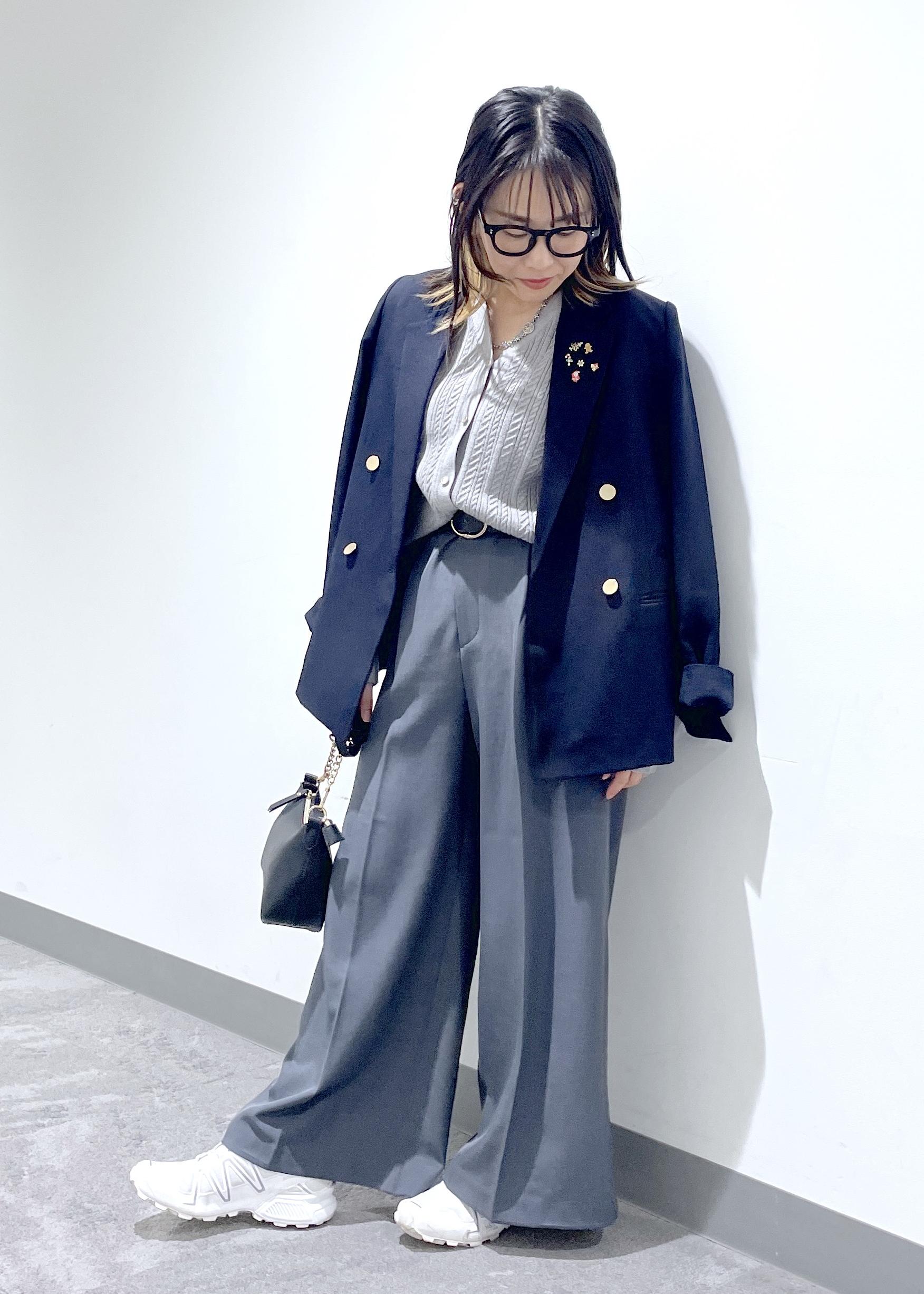 ROPE' PICNICのレディハンサムシリーズ ウールライク金ボタンジャケット(総裏地)/セットアップ対応を使ったコーディネートを紹介します。｜Rakuten Fashion(楽天ファッション／旧楽天ブランドアベニュー)6470180