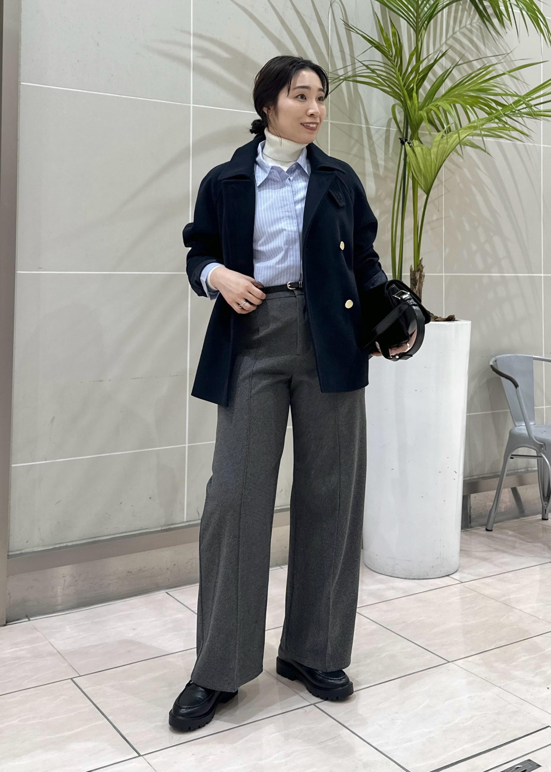 ROPE' PICNICのジャージーメルトンシリーズ 金ボタンミドル丈コート/リンクコーデを使ったコーディネートを紹介します。｜Rakuten Fashion(楽天ファッション／旧楽天ブランドアベニュー)6470229