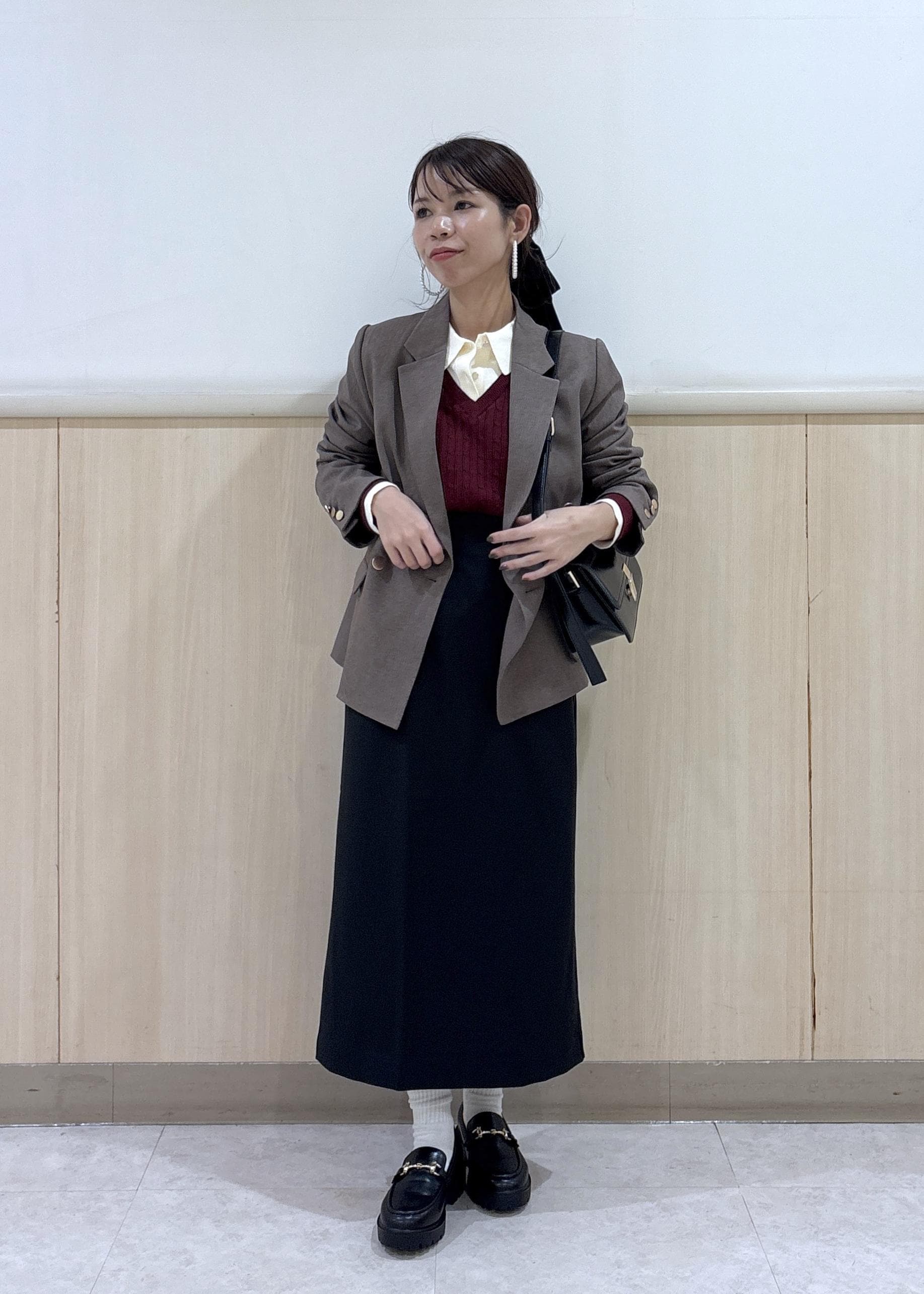 ROPE' PICNICのレディハンサムシリーズ ウールライク金ボタンジャケット(総裏地)/セットアップ対応を使ったコーディネートを紹介します。｜Rakuten Fashion(楽天ファッション／旧楽天ブランドアベニュー)6470235