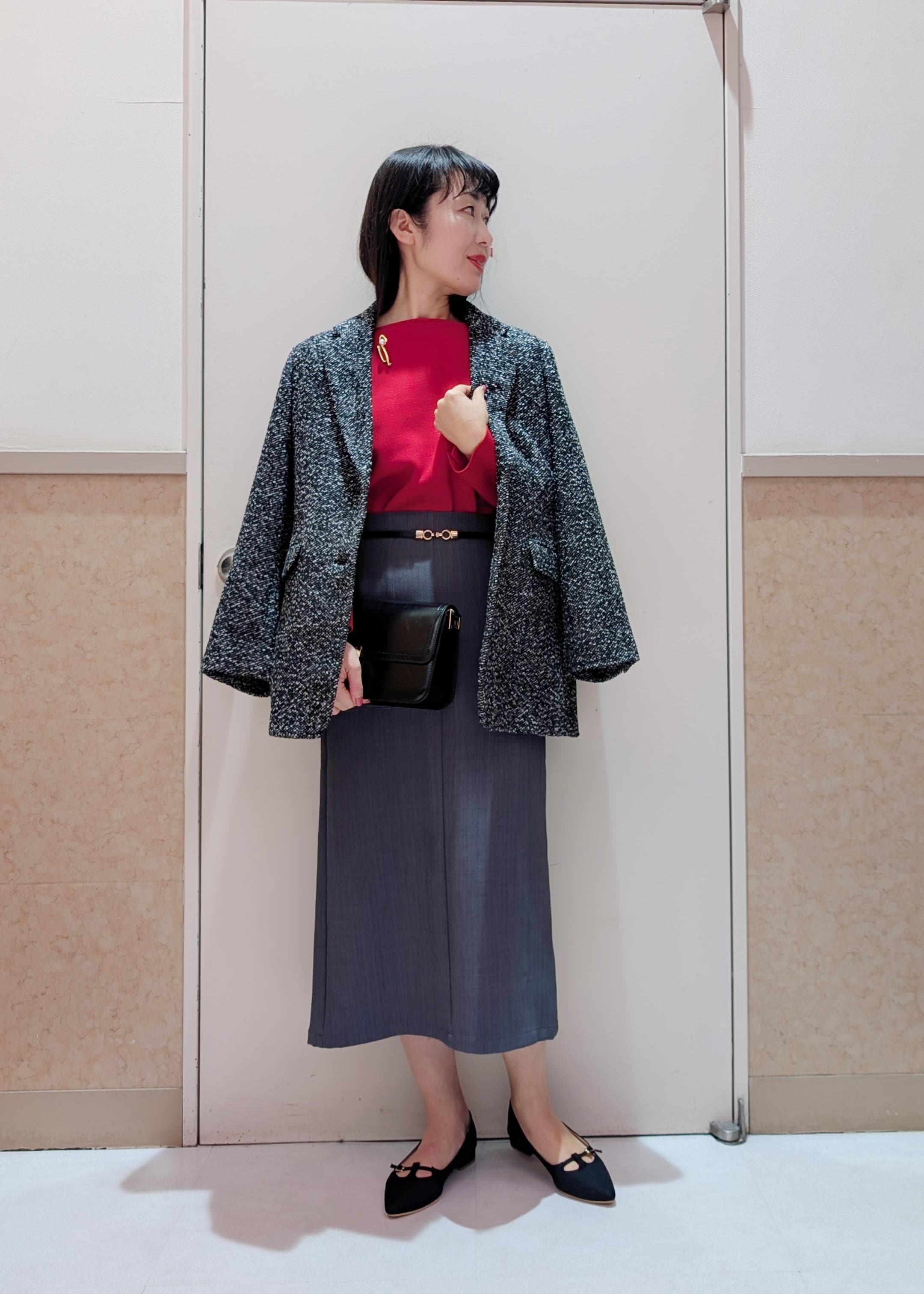 ROPE' PICNICのネップツイードテーラードジャコットを使ったコーディネートを紹介します。｜Rakuten Fashion(楽天ファッション／旧楽天ブランドアベニュー)6470282