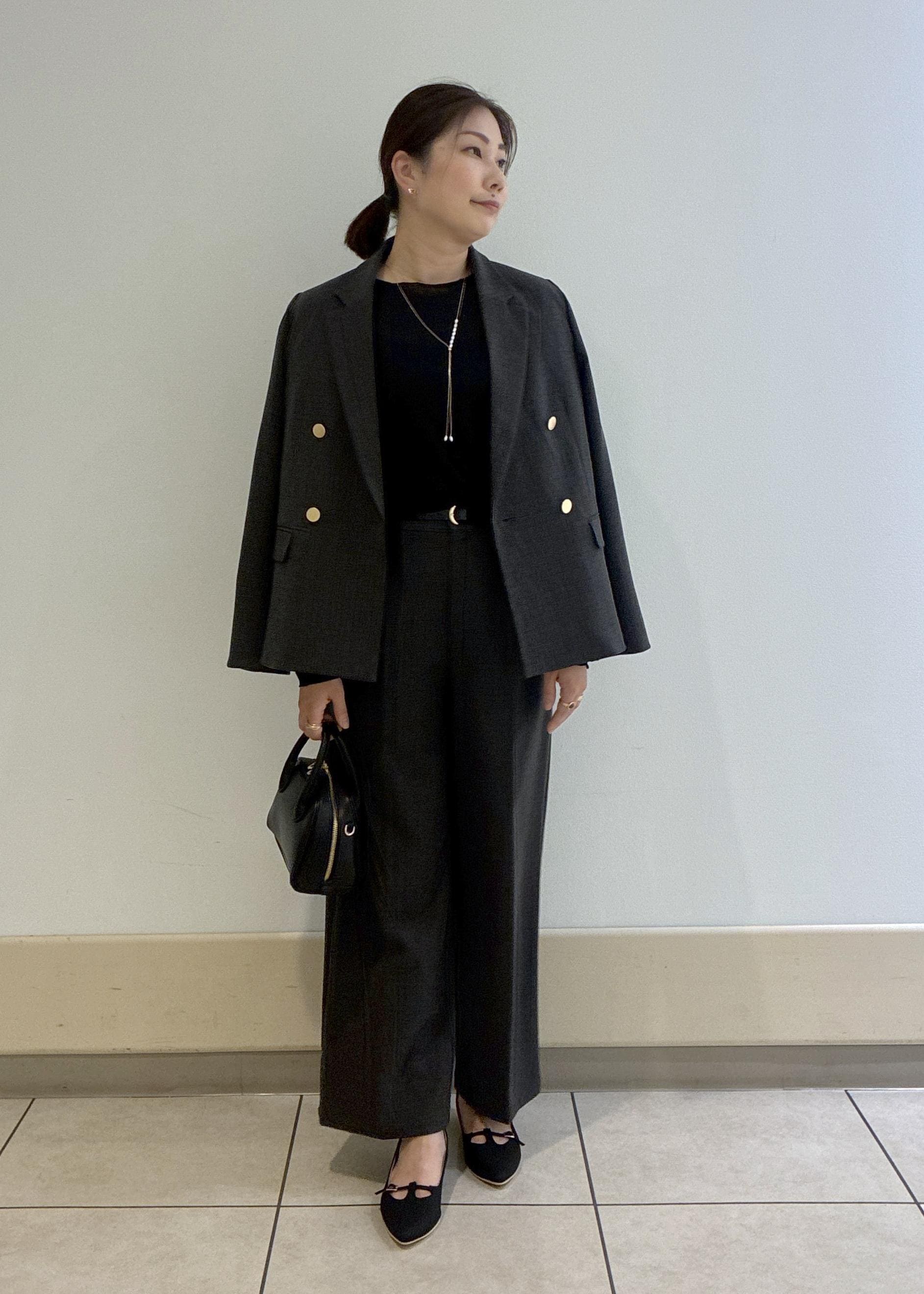 ROPE' PICNICのレディハンサムシリーズ ウールライク金ボタンジャケット(半裏地)/セットアップ・通勤対応を使ったコーディネートを紹介します。｜Rakuten Fashion(楽天ファッション／旧楽天ブランドアベニュー)6470283