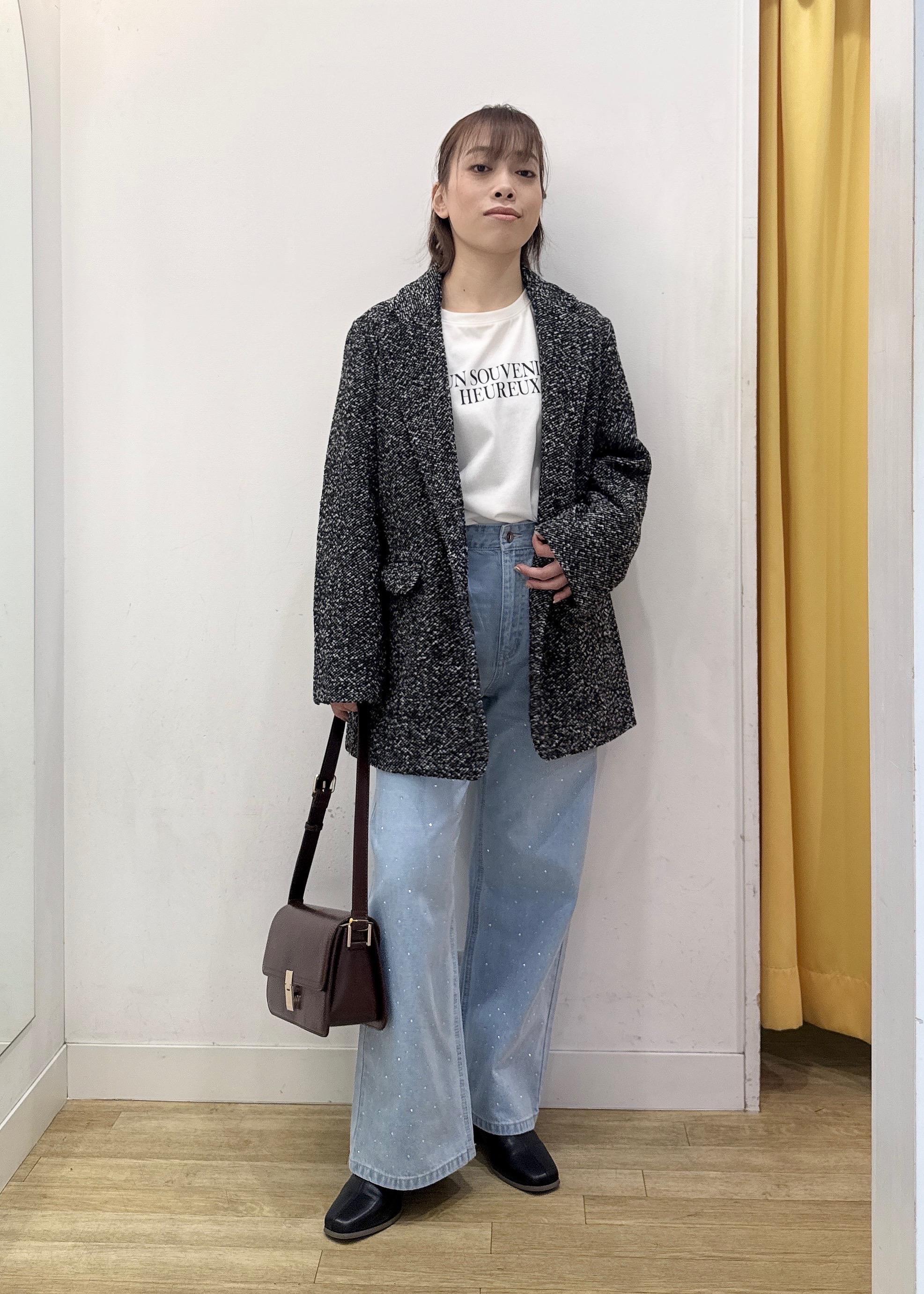 ROPE' PICNICのネップツイードテーラードジャコットを使ったコーディネートを紹介します。｜Rakuten Fashion(楽天ファッション／旧楽天ブランドアベニュー)6470250