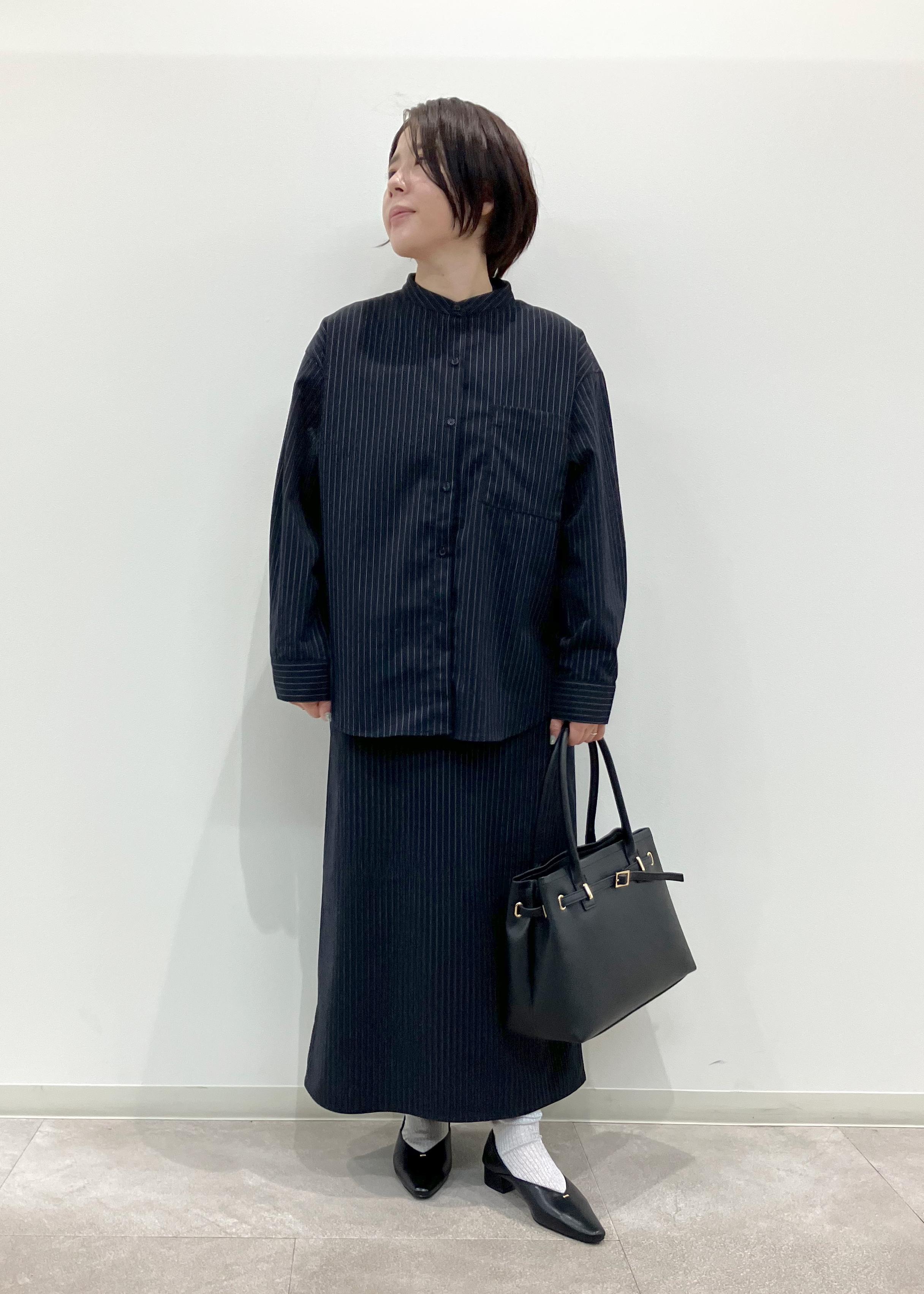 ROPE' PICNICのバンドカラーラウンドヘムストライプシャツ/セットアップ対応を使ったコーディネートを紹介します。｜Rakuten Fashion(楽天ファッション／旧楽天ブランドアベニュー)6470317