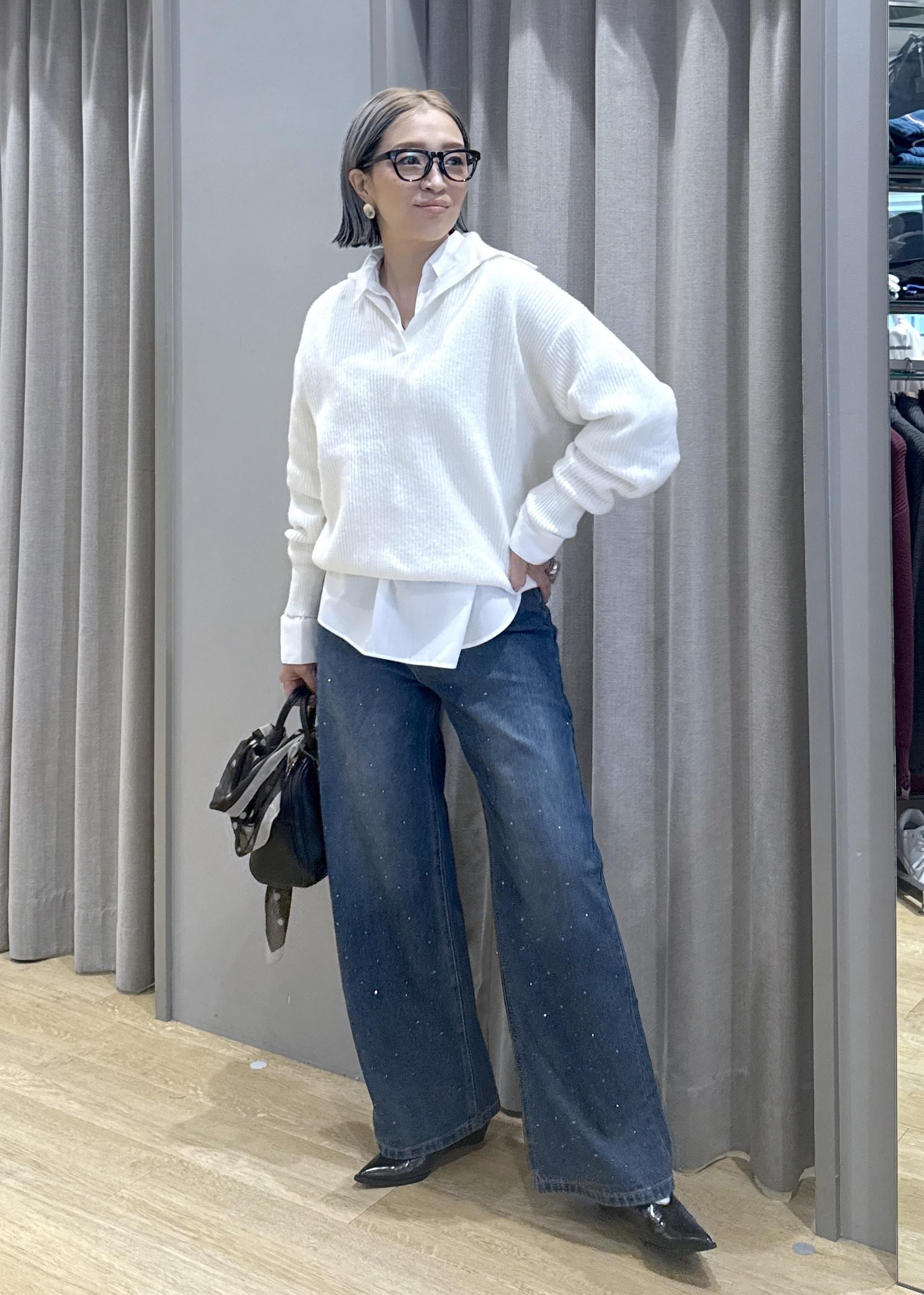 ROPE' PICNICのスキッパーポロニットプルオーバー/イージーケアを使ったコーディネートを紹介します。｜Rakuten Fashion(楽天ファッション／旧楽天ブランドアベニュー)6470331