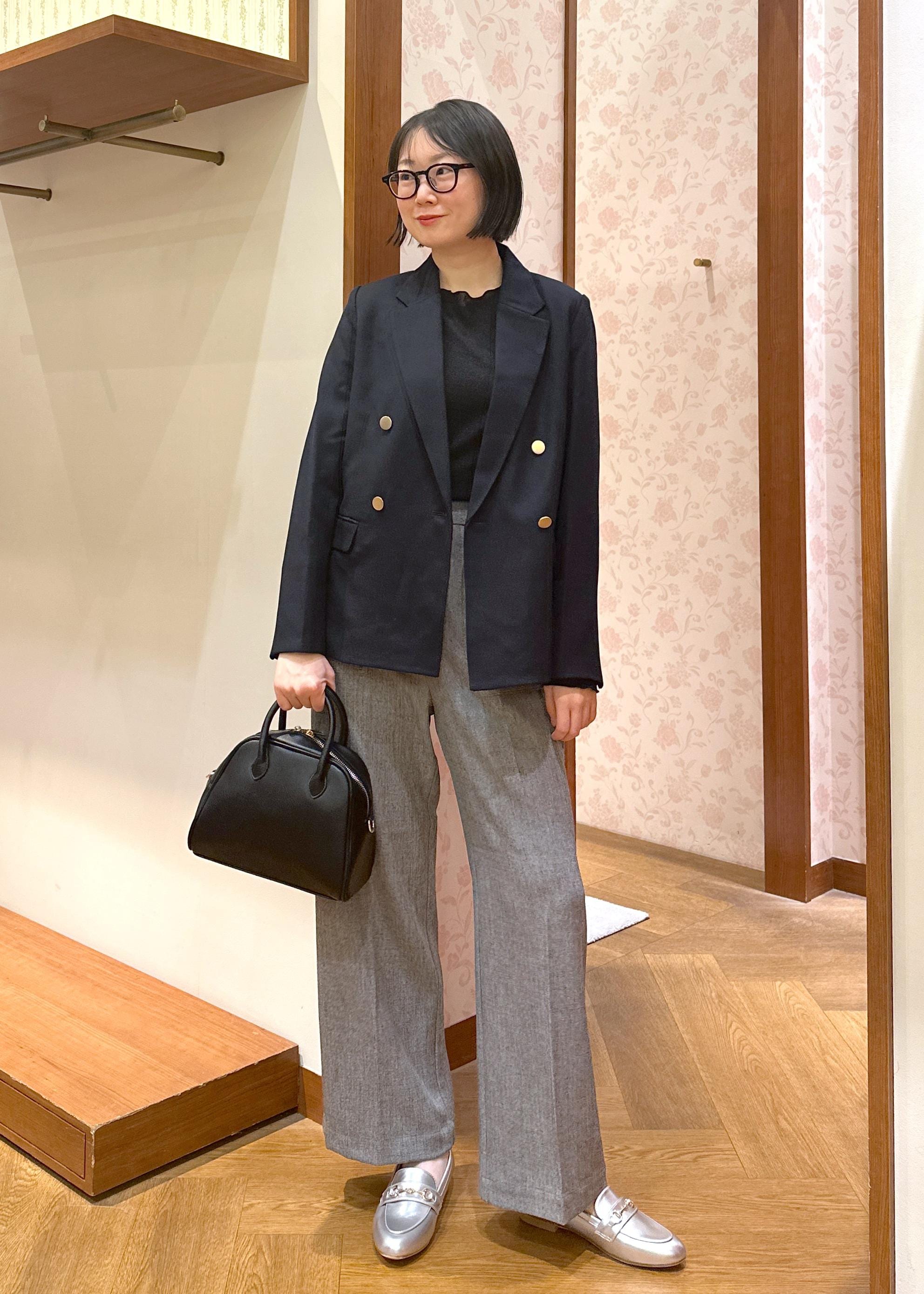 ROPE' PICNICのレディハンサムシリーズ ウールライク金ボタンジャケット(総裏地)/セットアップ対応を使ったコーディネートを紹介します。｜Rakuten Fashion(楽天ファッション／旧楽天ブランドアベニュー)6470430