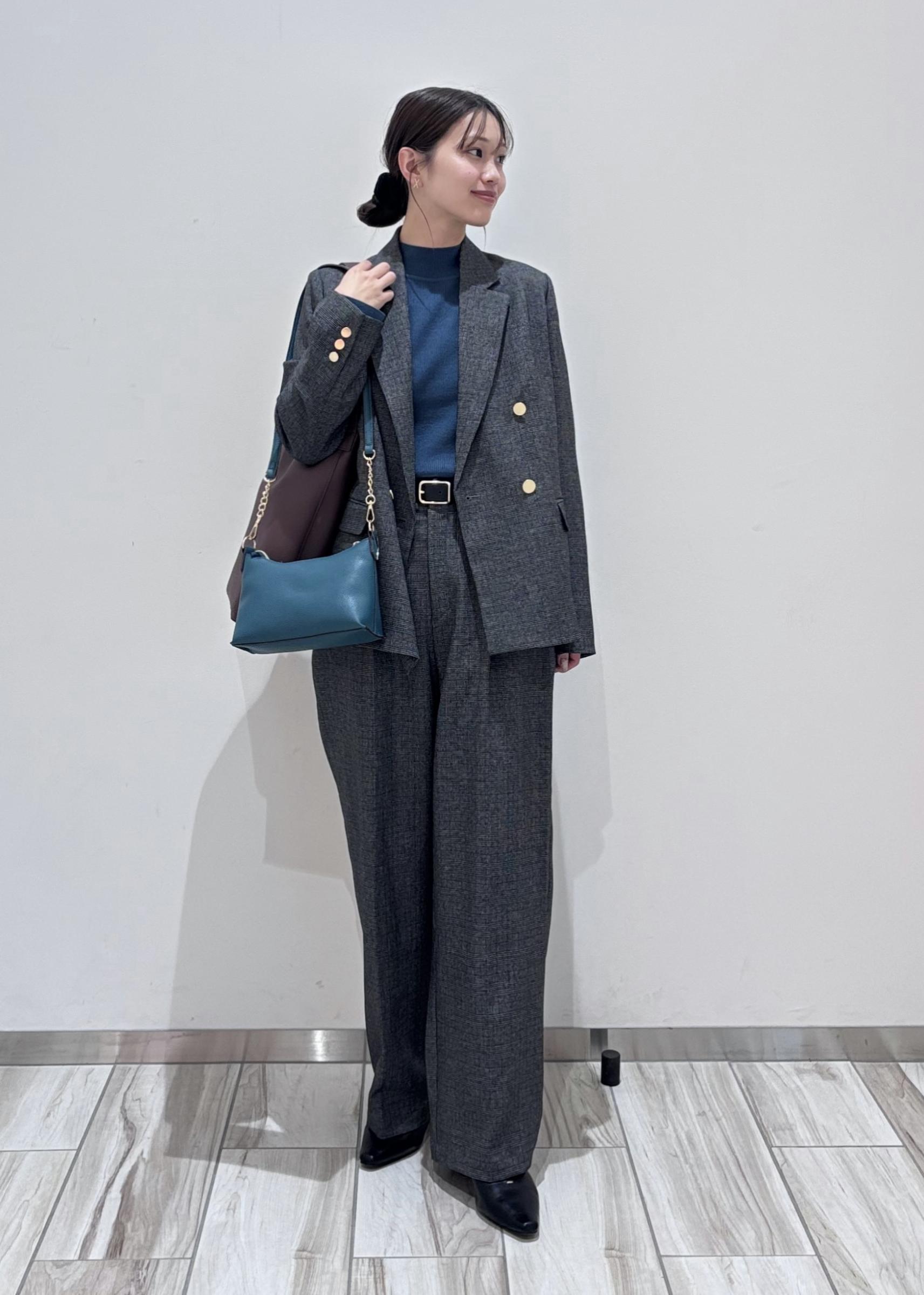 ROPE' PICNICのレディハンサムシリーズ ウールライク金ボタンジャケット(総裏地)/セットアップ対応を使ったコーディネートを紹介します。｜Rakuten Fashion(楽天ファッション／旧楽天ブランドアベニュー)6470449