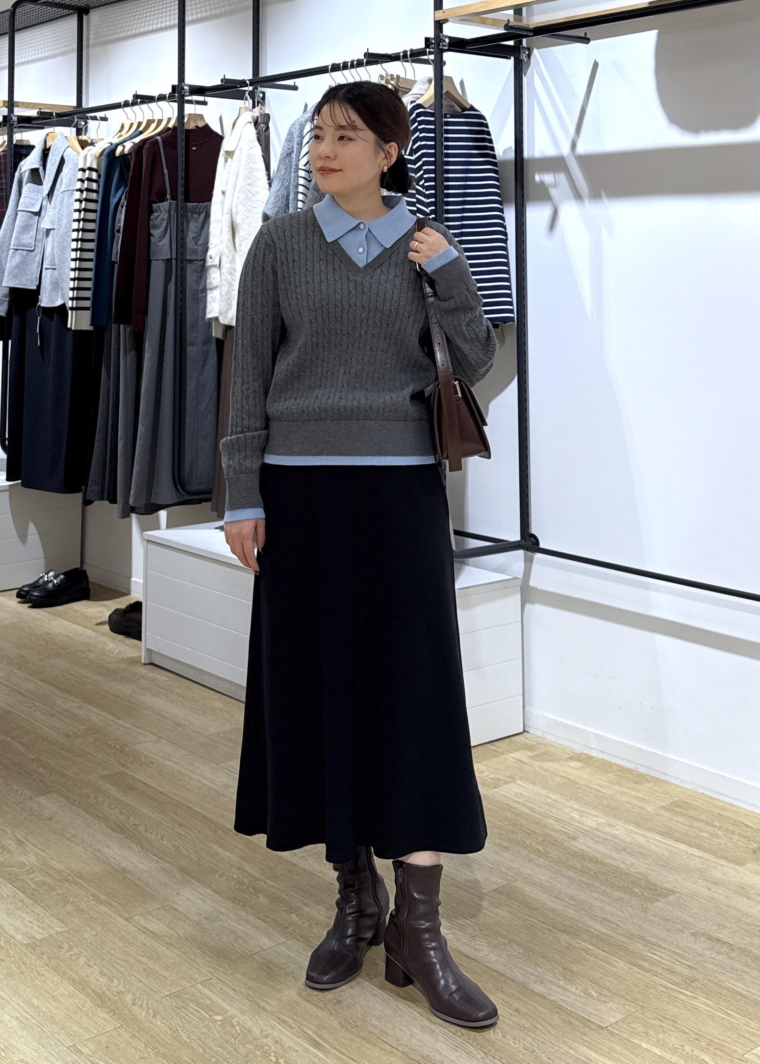 ROPE' PICNICのポンチフレアイージースカート/セットアップ対応を使ったコーディネートを紹介します。｜Rakuten Fashion(楽天ファッション／旧楽天ブランドアベニュー)6470537