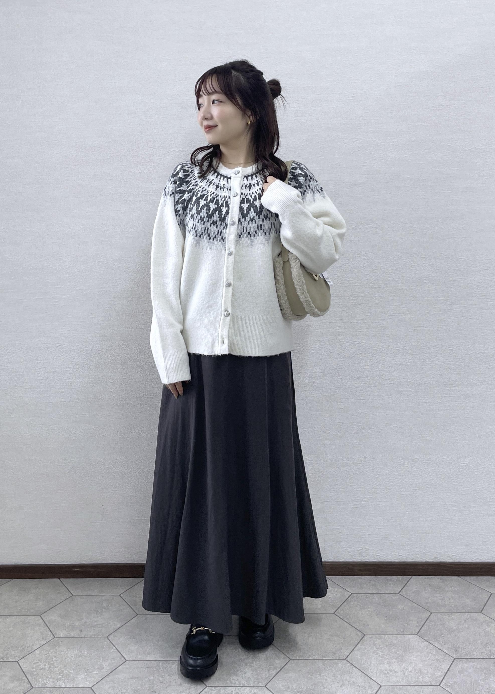 ROPE' PICNICのノルディック柄カーディガンを使ったコーディネートを紹介します。｜Rakuten Fashion(楽天ファッション／旧楽天ブランドアベニュー)6470525