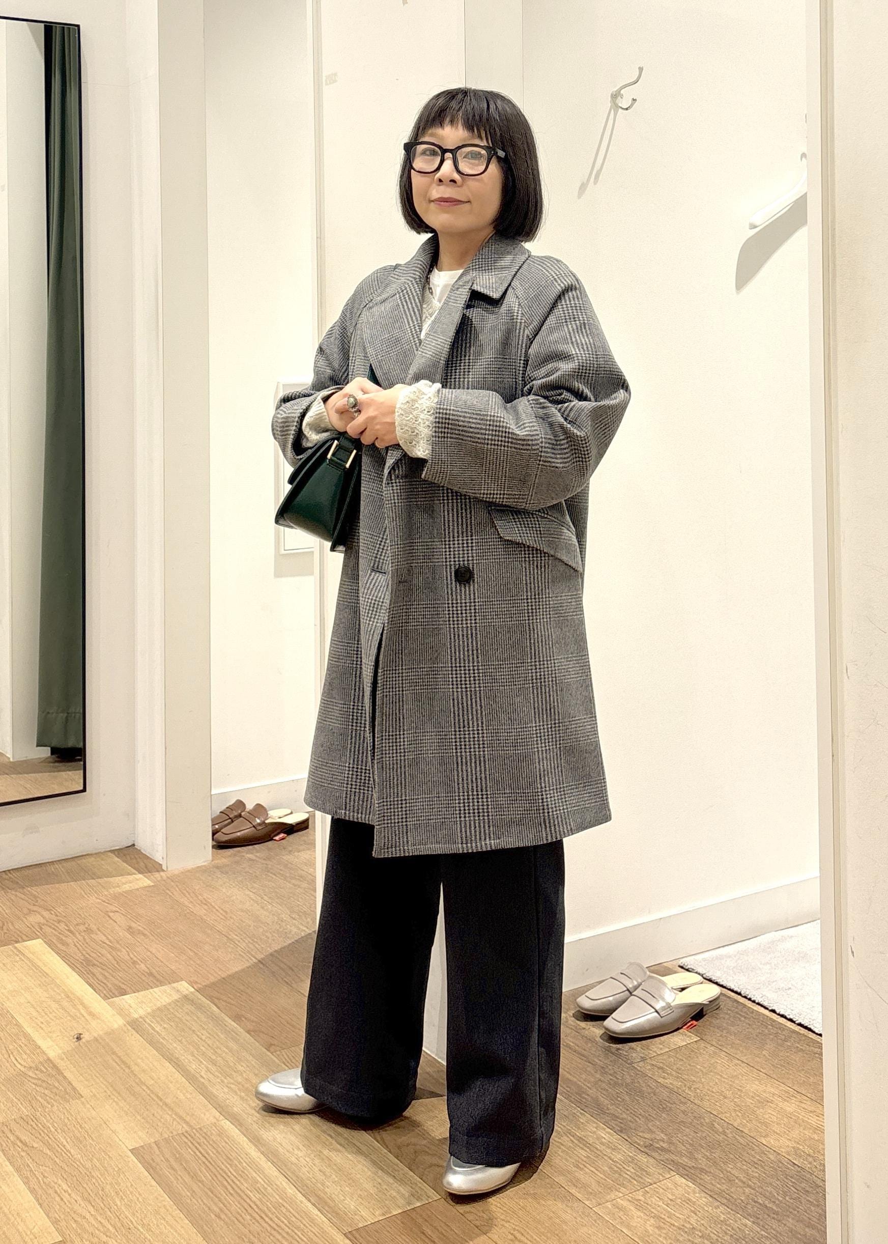 ROPE' PICNICのジャージメルトン無地&チェックオーバーPコート/一部WEB限定カラー・リンクコーデを使ったコーディネートを紹介します。｜Rakuten Fashion(楽天ファッション／旧楽天ブランドアベニュー)6470570