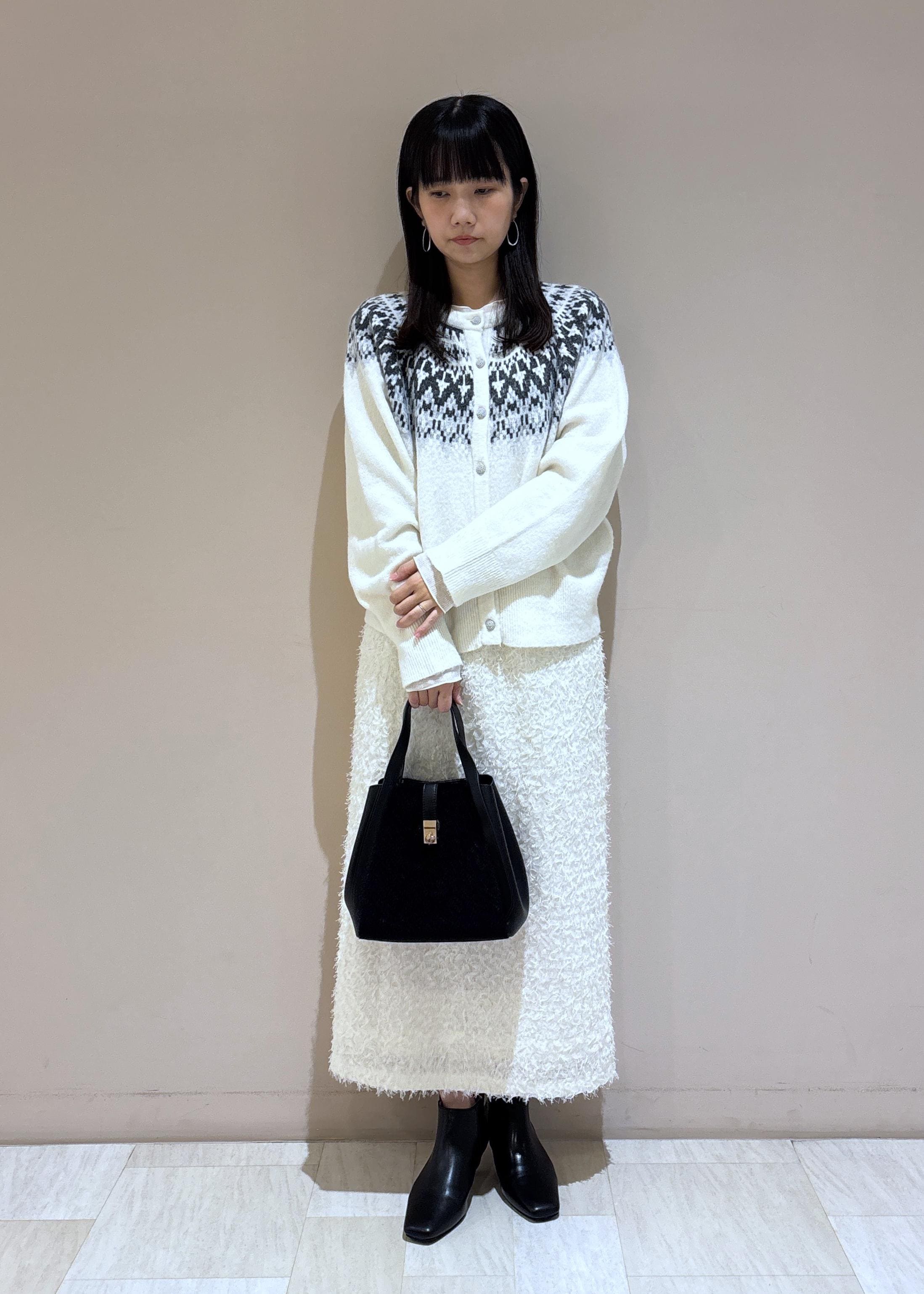 ROPE' PICNICのノルディック柄カーディガンを使ったコーディネートを紹介します。｜Rakuten Fashion(楽天ファッション／旧楽天ブランドアベニュー)6493396