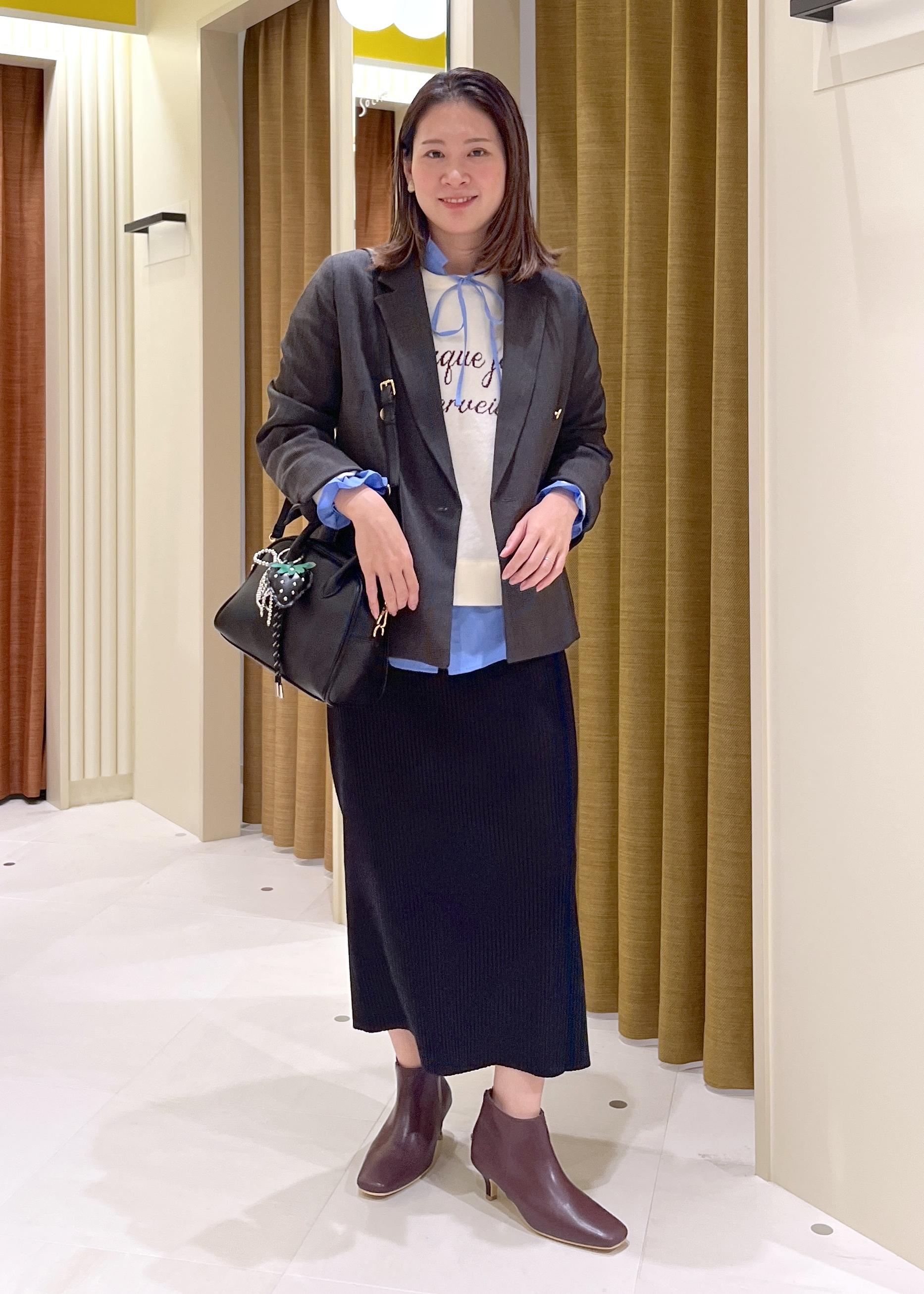 ROPE' PICNICのレディハンサムシリーズ ウールライク金ボタンジャケット(総裏地)/セットアップ対応を使ったコーディネートを紹介します。｜Rakuten Fashion(楽天ファッション／旧楽天ブランドアベニュー)6493352