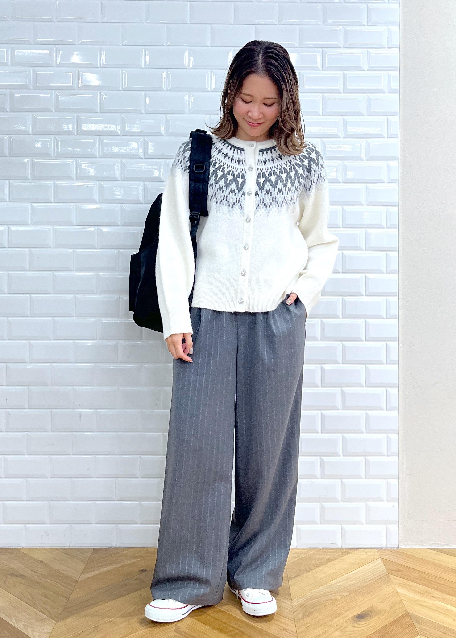 ROPE' PICNICのノルディック柄カーディガンを使ったコーディネートを紹介します。｜Rakuten Fashion(楽天ファッション／旧楽天ブランドアベニュー)6518601