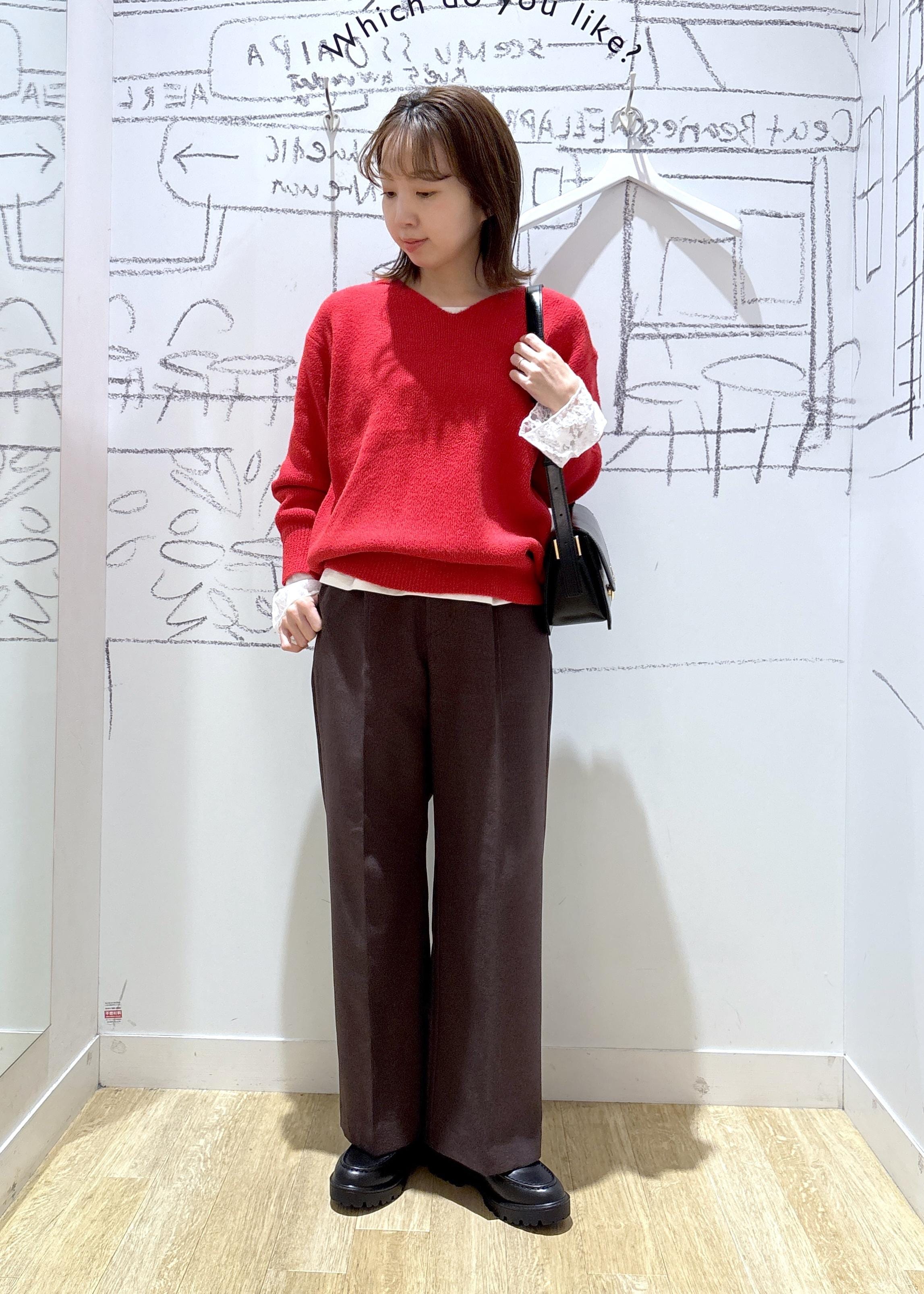 ROPE' PICNICの【新色追加】スフレニットシリーズ Vネックニットプルオーバー/イージーケア・リンクコーデを使ったコーディネートを紹介します。｜Rakuten Fashion(楽天ファッション／旧楽天ブランドアベニュー)6518606