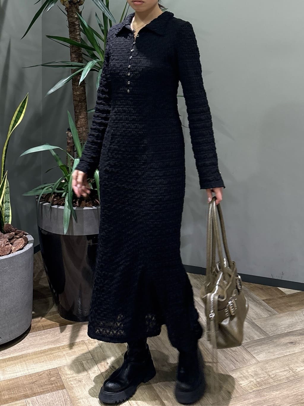 moussy | L/S MERMAID LACE LONG ドレス | Rakuten Fashion(楽天