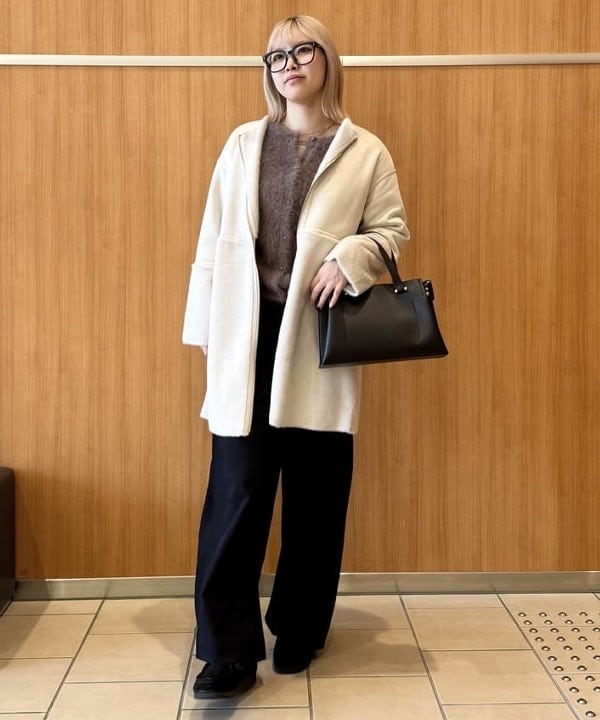 BEAMS HEARTの【手洗い可】シャギー ジャガード 2WAY プルオーバー ニット カーディガン 25AW 長袖 レディース ふわふわを使ったコーディネートを紹介します。｜Rakuten Fashion(楽天ファッション／旧楽天ブランドアベニュー)6453654