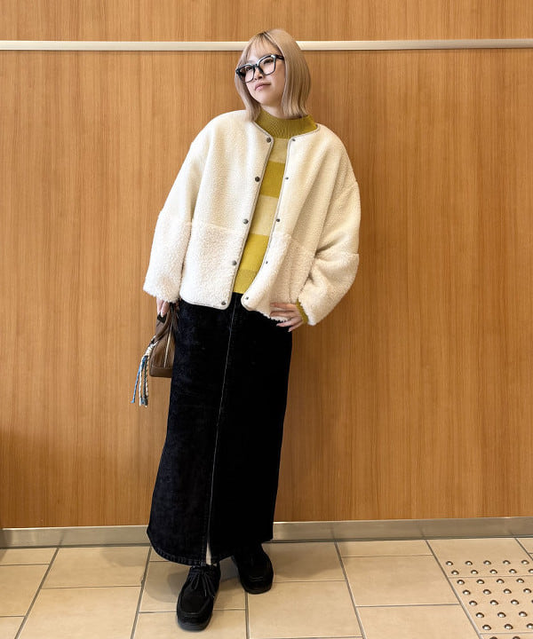 BEAMS HEARTの異素材 ボア ブルゾンを使ったコーディネートを紹介します。｜Rakuten Fashion(楽天ファッション／旧楽天ブランドアベニュー)6453658