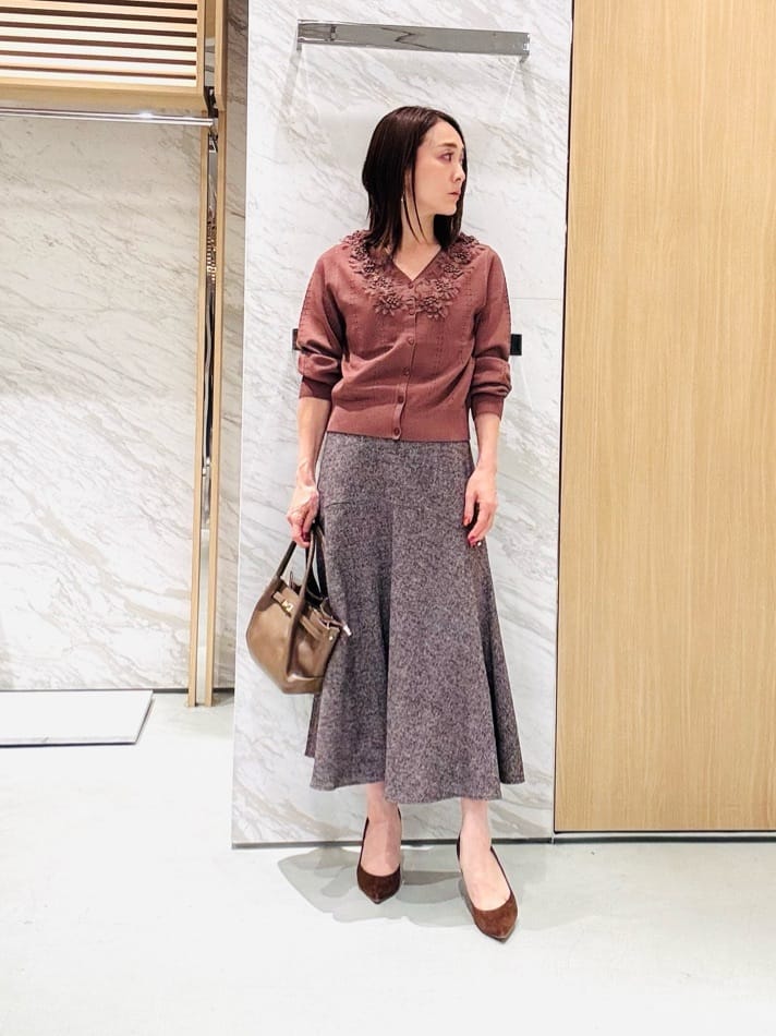 ANAYI | 立体フラワーレースV カーディガン | Rakuten Fashion(楽天