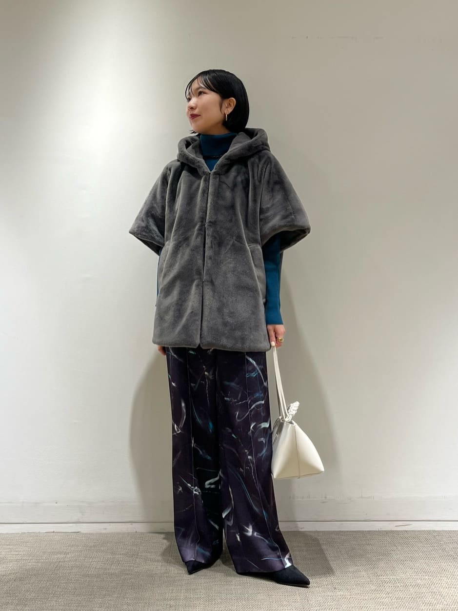 TOMORROWLAND | スムースファー フーディーポンチョ | Rakuten Fashion