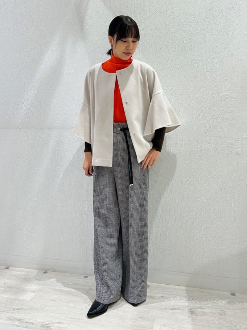 Vinのラッフルスリーブウールライクアウターを使ったコーディネートを紹介します。｜Rakuten Fashion(楽天ファッション／旧楽天ブランドアベニュー)6460545