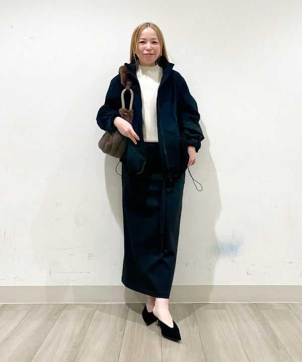 【Demi-Luxe BEAMS】シンプル モックネック ニット(ネイビー) Demi-Luxe BEAMS | シンプル モックネック ニット .M | Rakuten