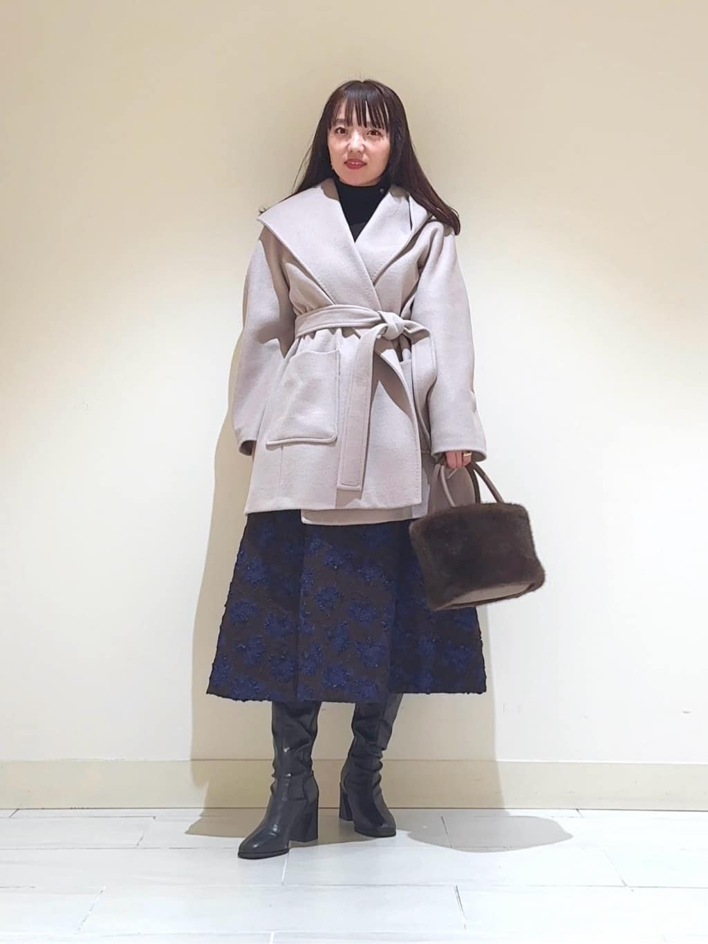ANAYI | カシミヤ混フードガウンコート | Rakuten Fashion(楽天