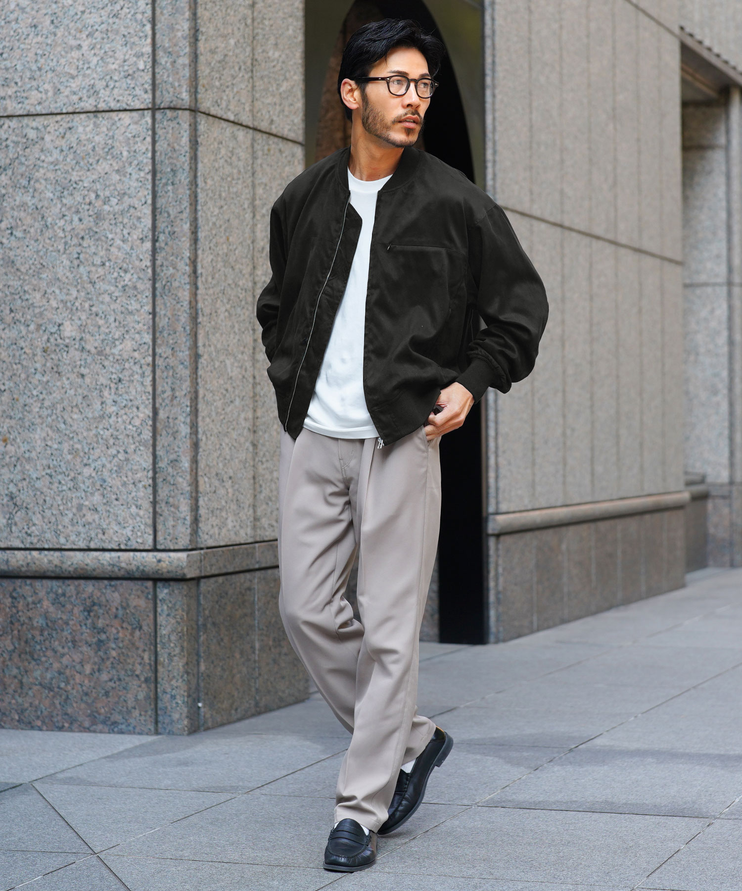 JIGGYS SHOP | スウェードタッチ MA-1ジャケット ブルゾン 26SS