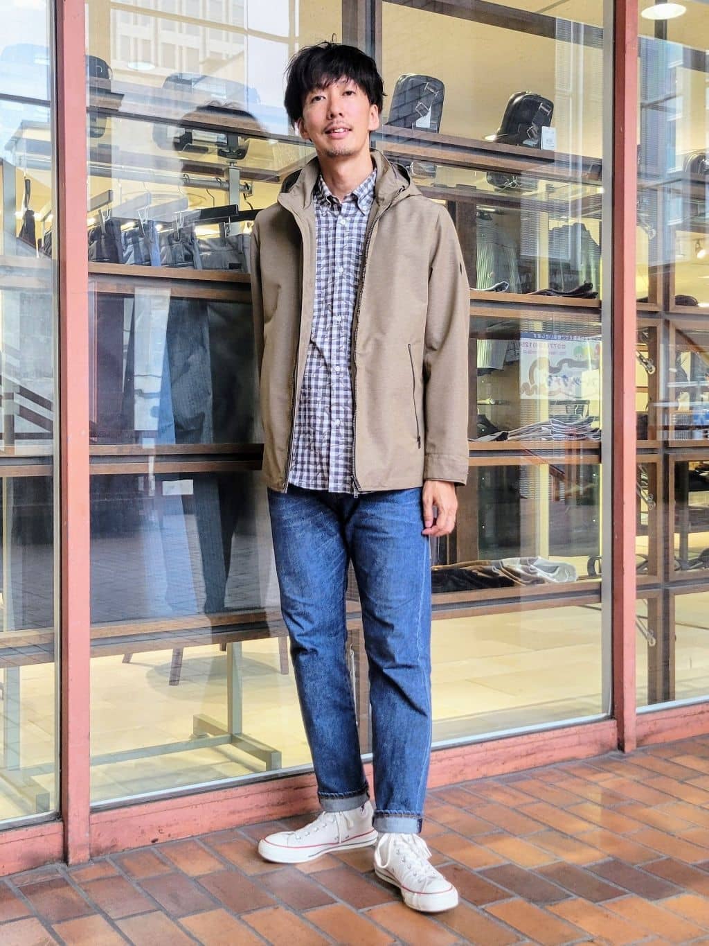 TAKEO KIKUCHIの【軽量アウター】エレクティブ シェル ブルゾンを使ったコーディネートを紹介します。｜Rakuten Fashion(楽天ファッション／旧楽天ブランドアベニュー)6465702