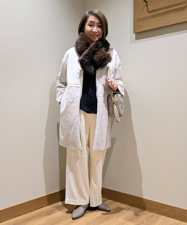 BEAMS HEARTのフェイクムートン リバーシブル コートを使ったコーディネートを紹介します。｜Rakuten Fashion(楽天ファッション／旧楽天ブランドアベニュー)6465925