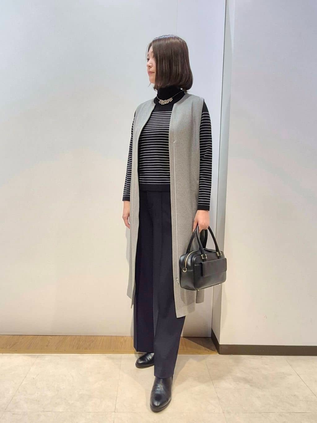 AMACAのキーネックジャンパードレスを使ったコーディネートを紹介します。｜Rakuten Fashion(楽天ファッション／旧楽天ブランドアベニュー)6466071