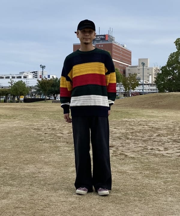 BEAMS OUTLETのマルチボーダー メッシュ ニットを使ったコーディネートを紹介します。｜Rakuten Fashion(楽天ファッション／旧楽天ブランドアベニュー)6467473