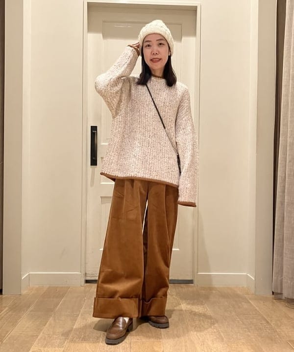 BEAMS HEARTの配色 ネップヤーン ニットを使ったコーディネートを紹介します。｜Rakuten Fashion(楽天ファッション／旧楽天ブランドアベニュー)6467482