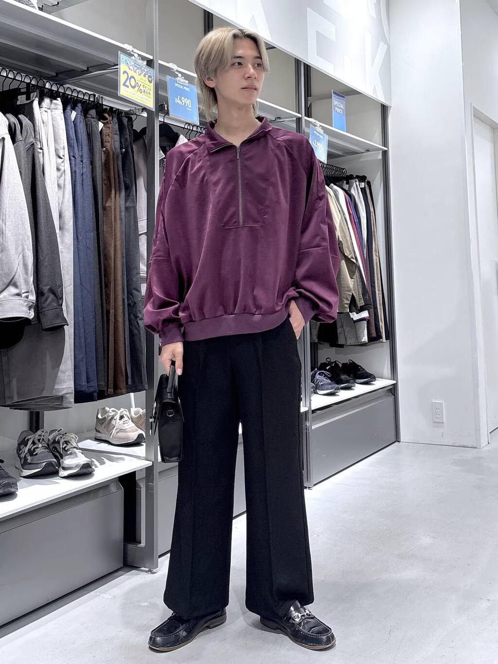 LAKOLEのベロアハーフZIPを使ったコーディネートを紹介します。｜Rakuten Fashion(楽天ファッション／旧楽天ブランドアベニュー)6468989