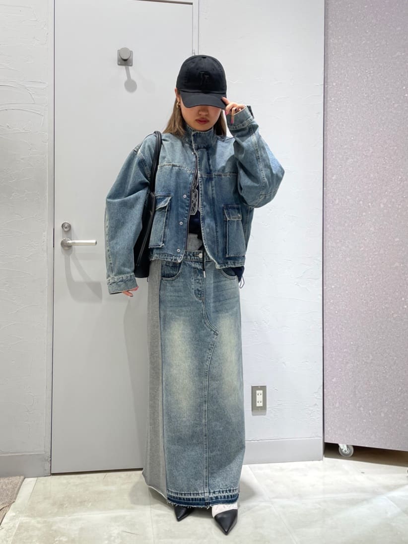 LASUD | スウェット切替デニムスカート | Rakuten Fashion(楽天