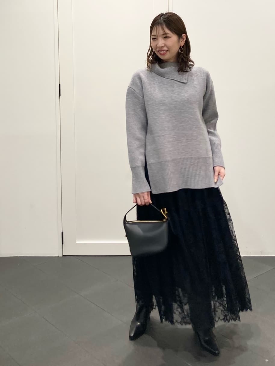 1er Arrondissementのウールカシミアダブルフェイスボトルネックニットを使ったコーディネートを紹介します。｜Rakuten Fashion(楽天ファッション／旧楽天ブランドアベニュー)6472102