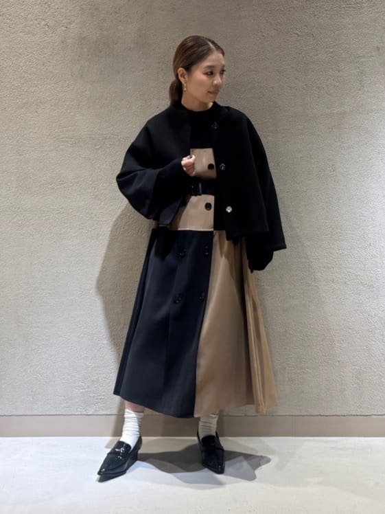 Vinのリブスリーブショートコートを使ったコーディネートを紹介します。｜Rakuten Fashion(楽天ファッション／旧楽天ブランドアベニュー)6473423